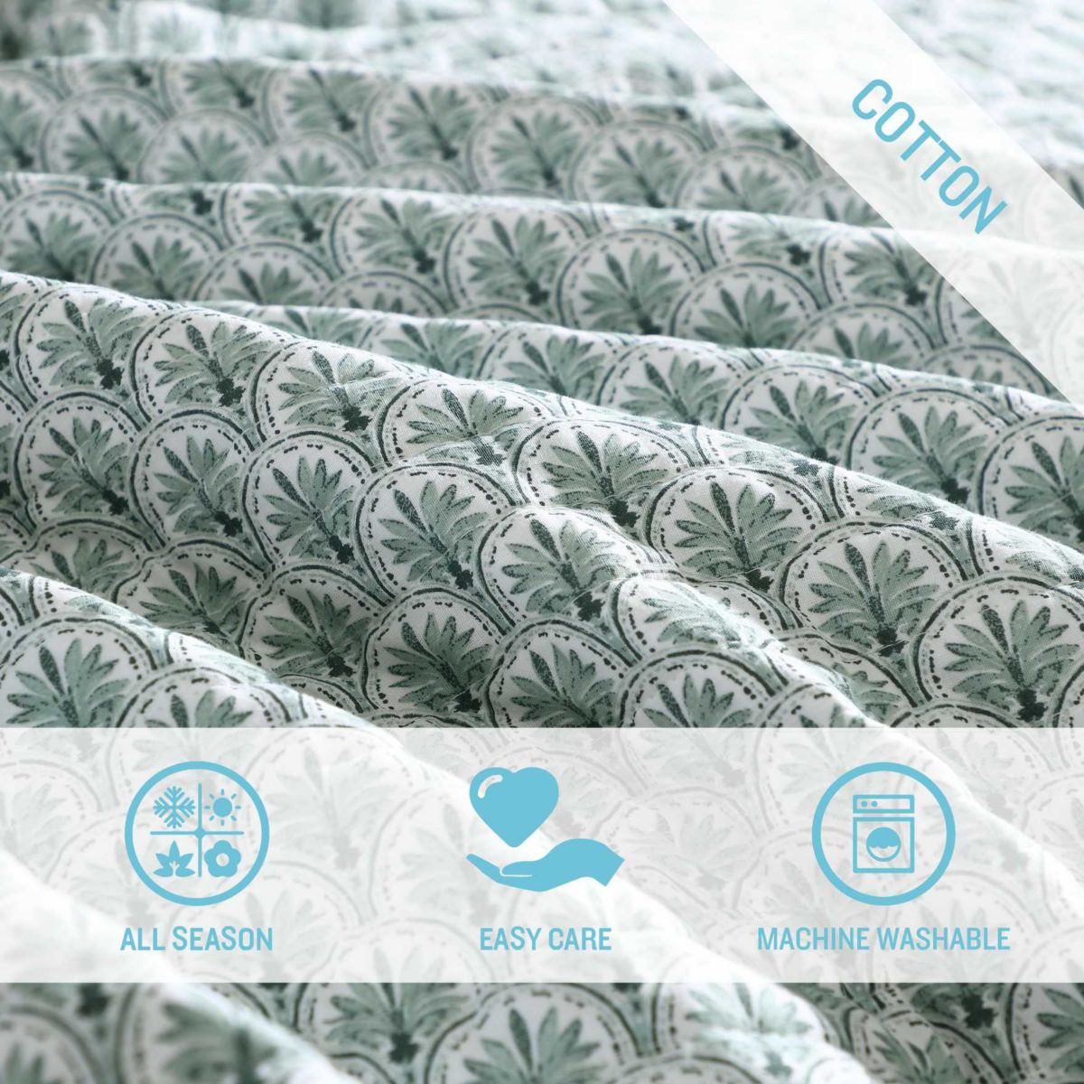 Coastal Batik Cotton Quilt-Sham Set