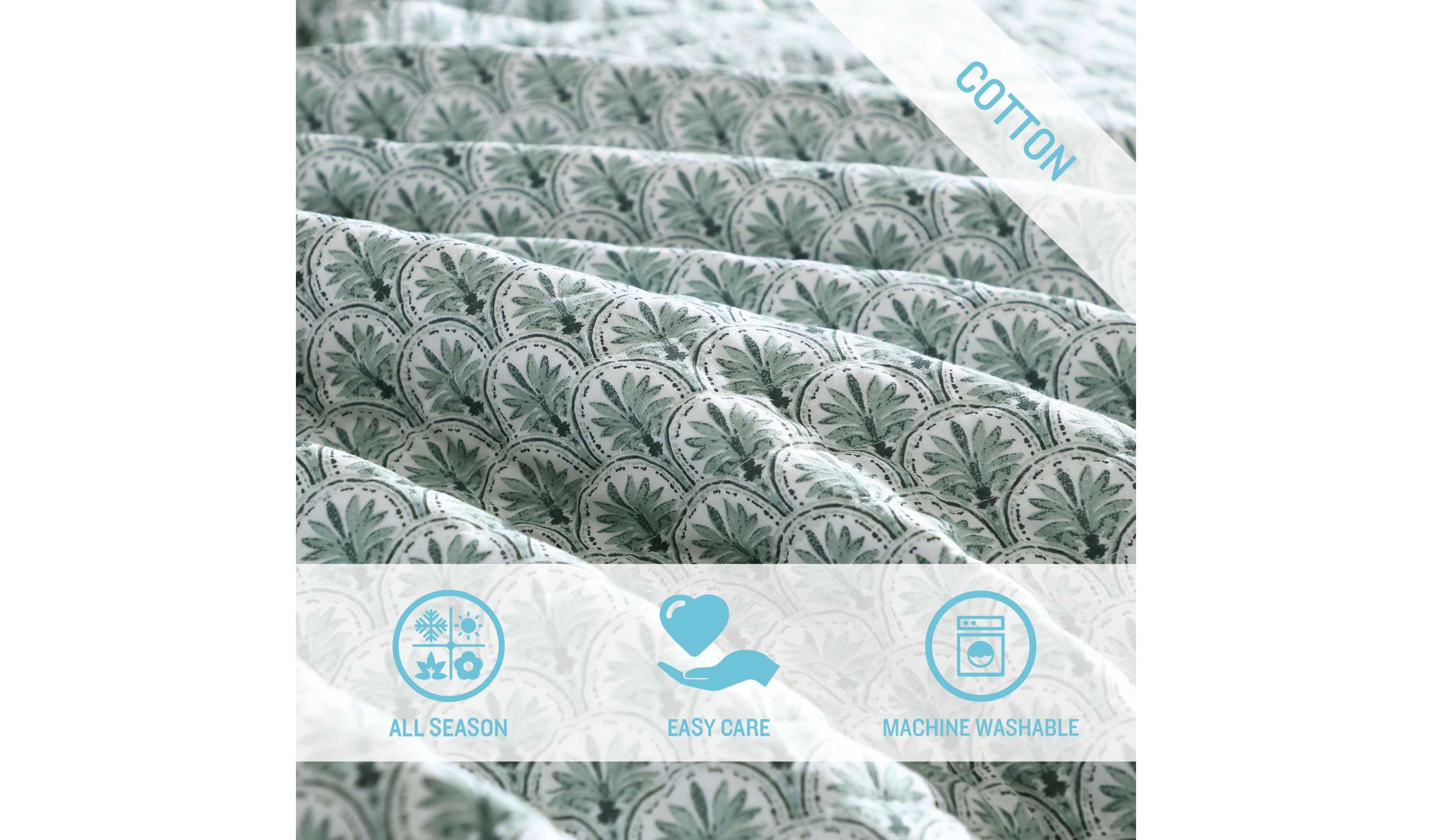 Coastal Batik Cotton Quilt-Sham Set