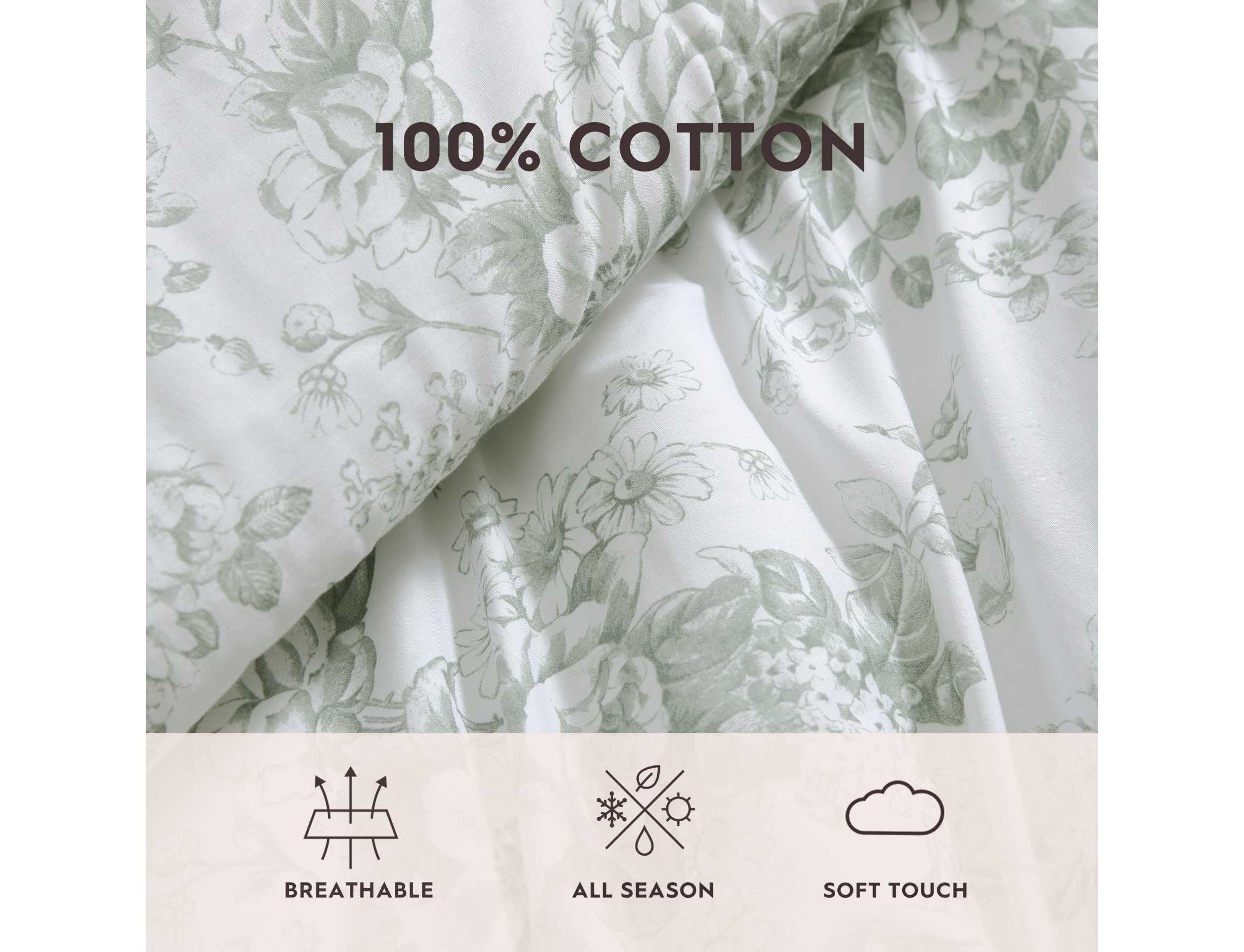 Toile Delight Cotton Comforter Sham Bonus Set
