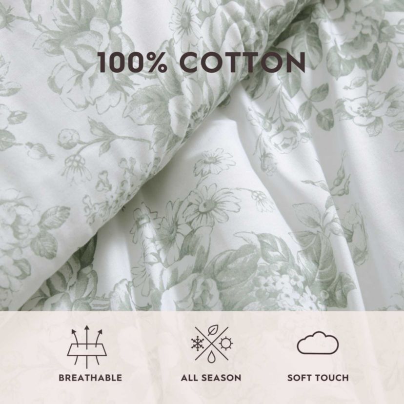 Toile Delight Cotton Comforter Sham Bonus Set