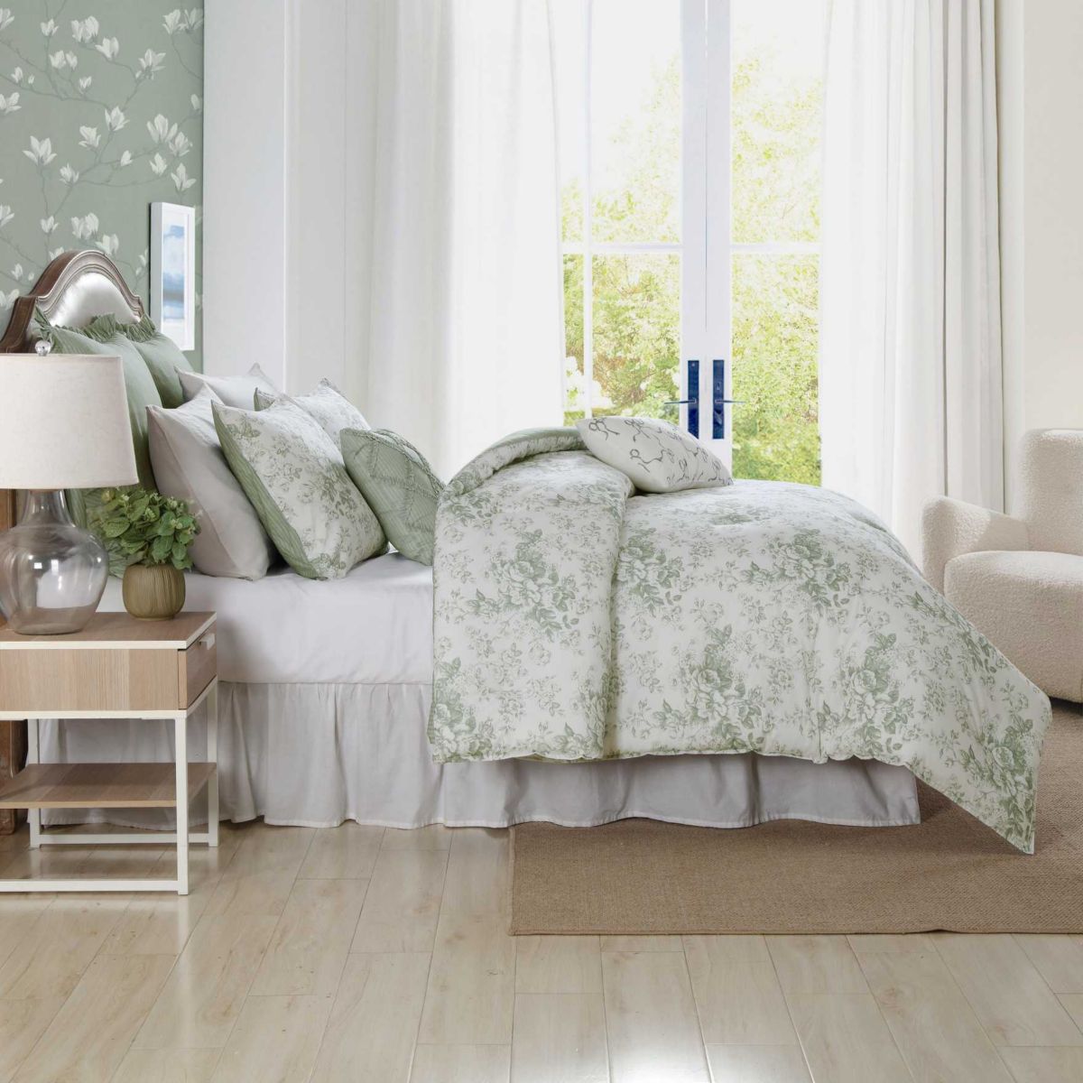 Toile Delight Cotton Comforter Sham Bonus Set