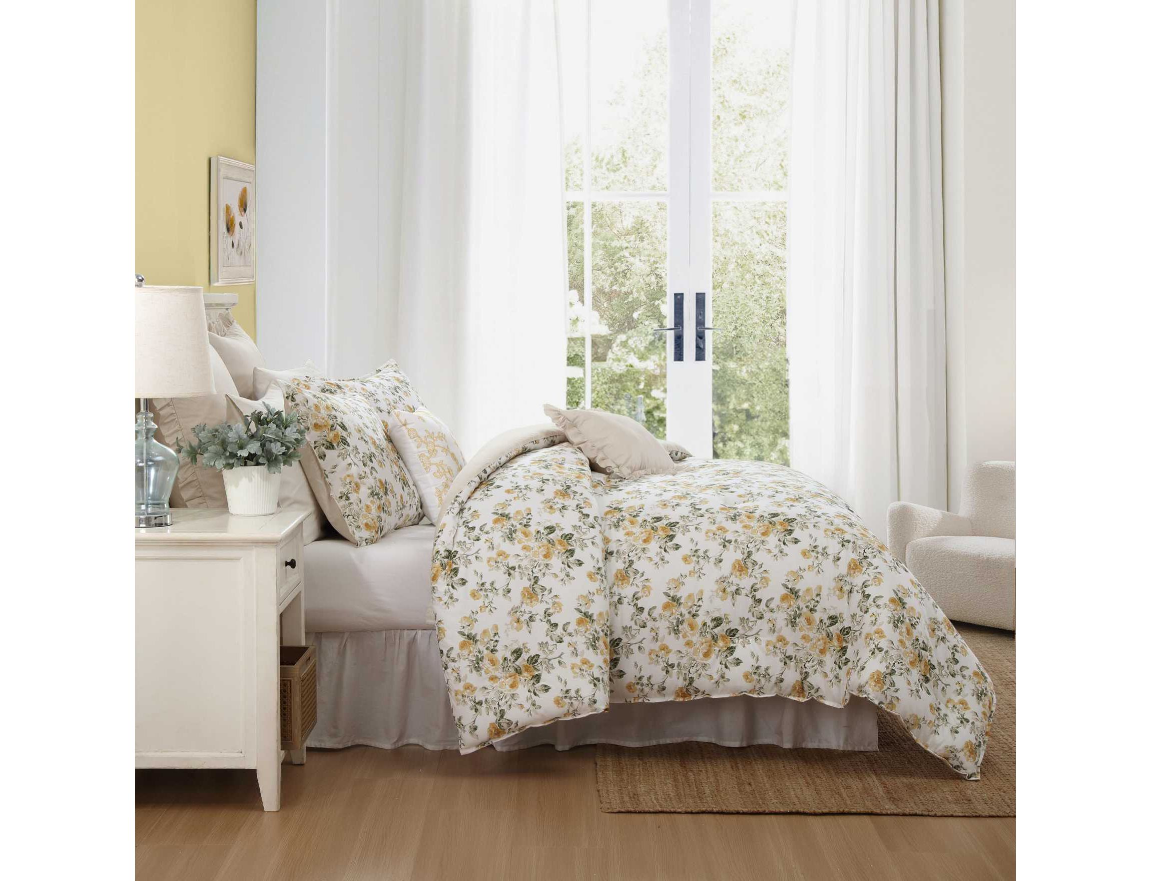 Roses Cotton Comforter Sham Bonus Set