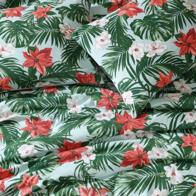 Festive Palms Cotton Comforter-Sham Set