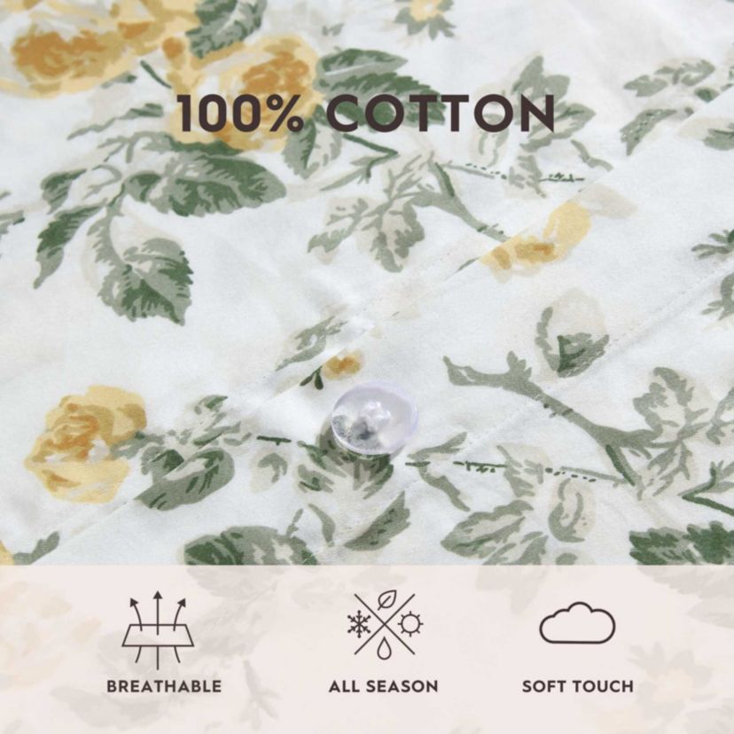 Roses Cotton Duvet Cover Set