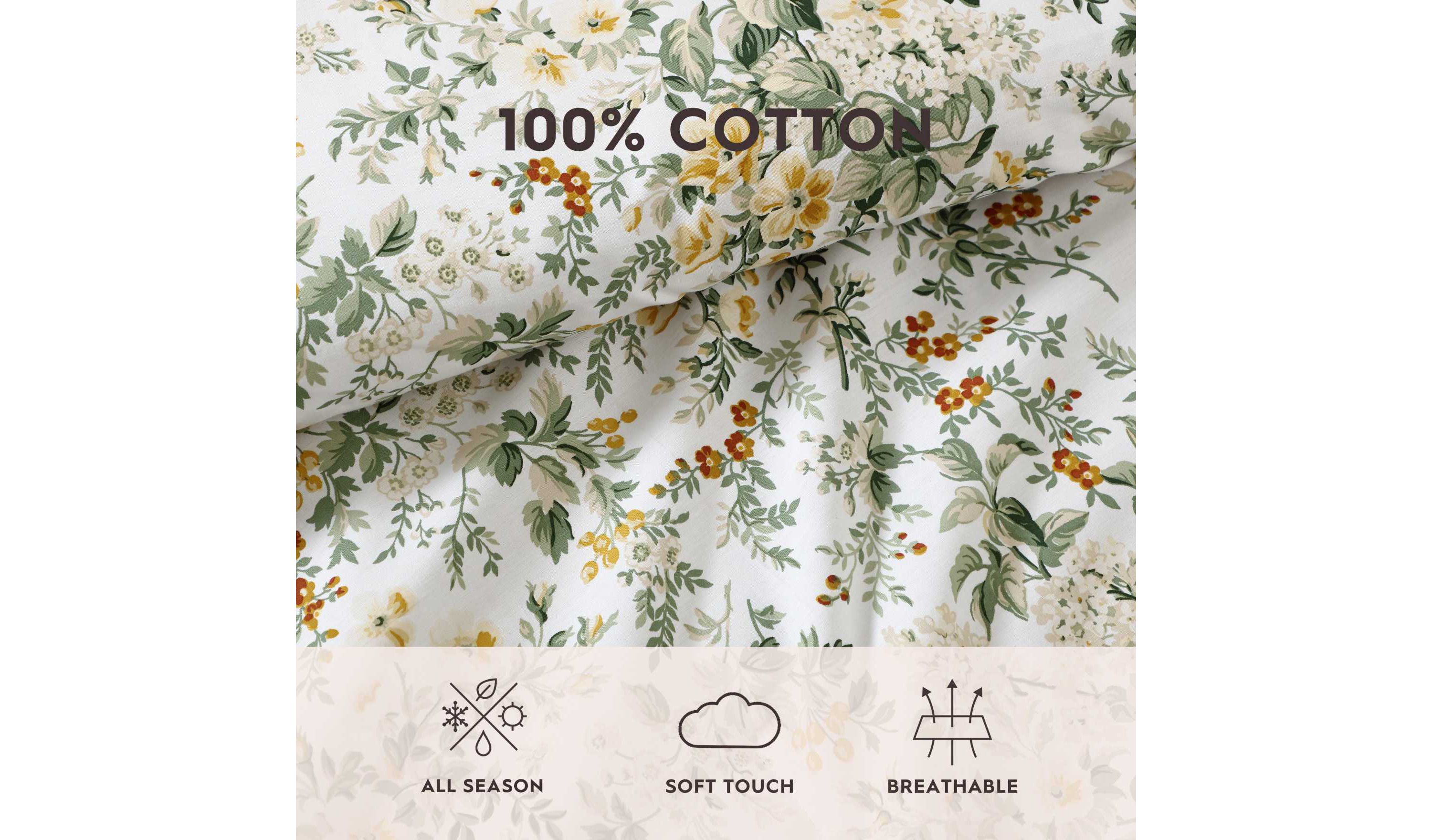 Country Meadow Cotton Comforter-Sham Set