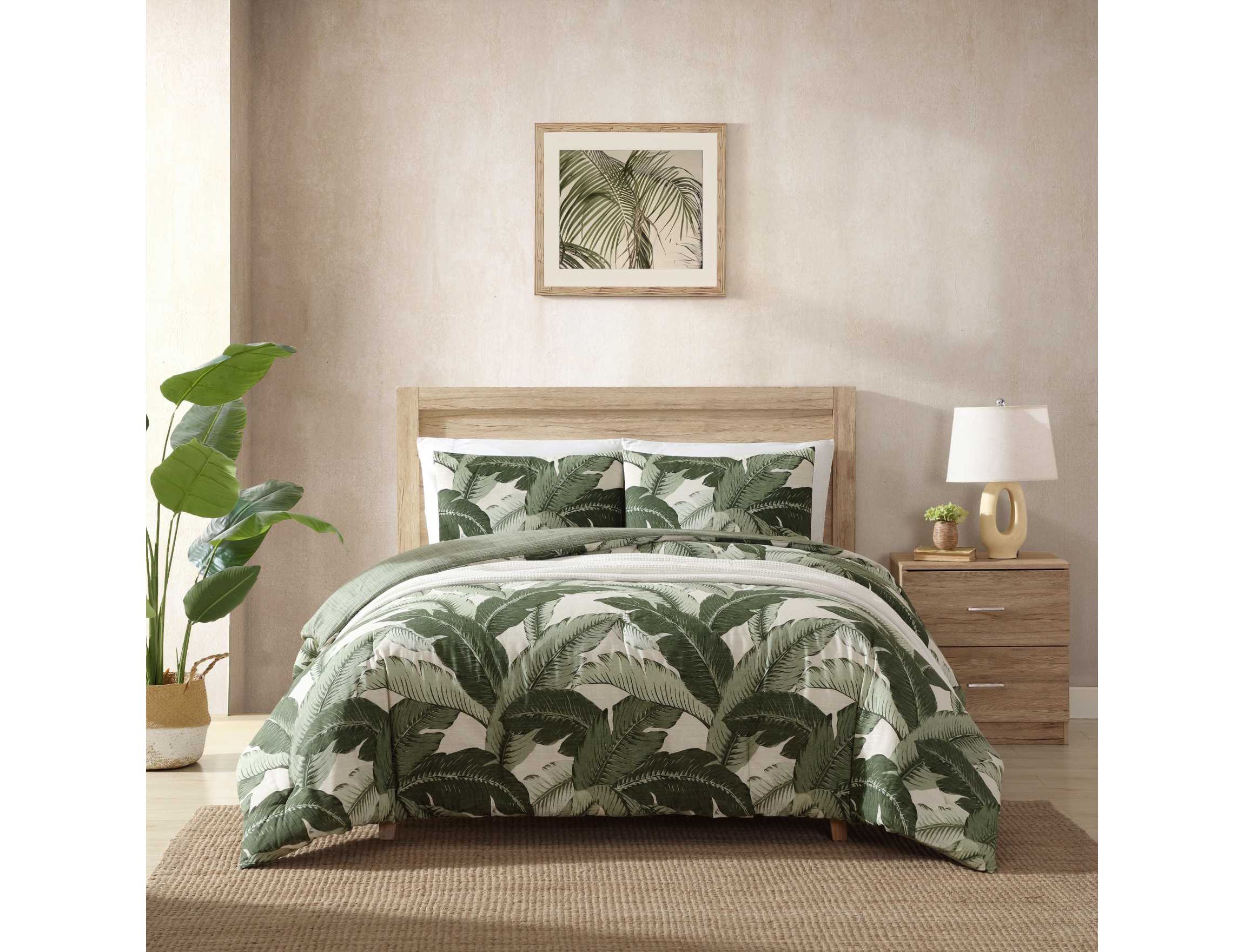 Vintage Palms Cotton Duvet Cover Set