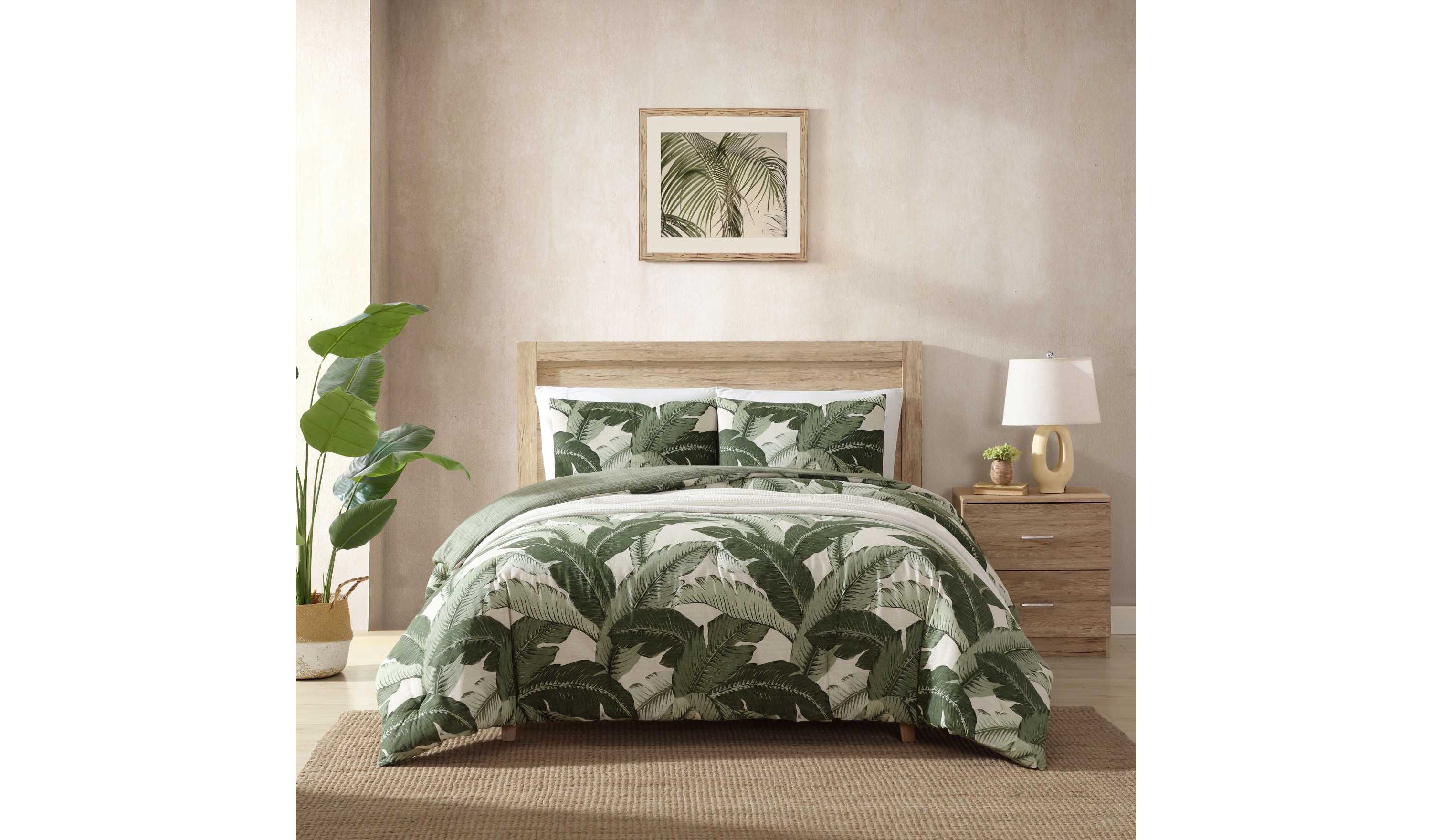 Vintage Palms Cotton Duvet Cover Set