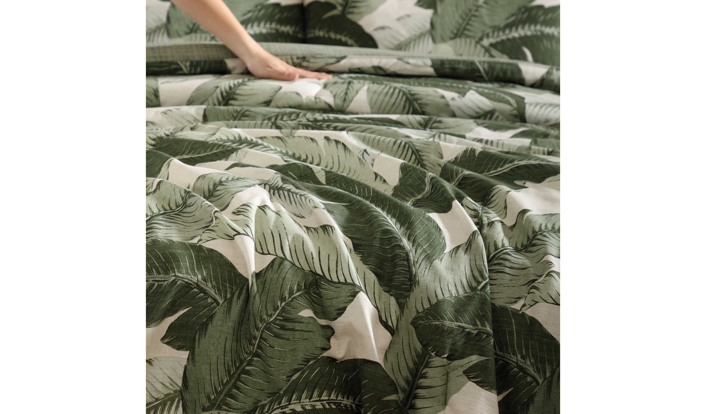 Vintage Palms Cotton Duvet Cover Set