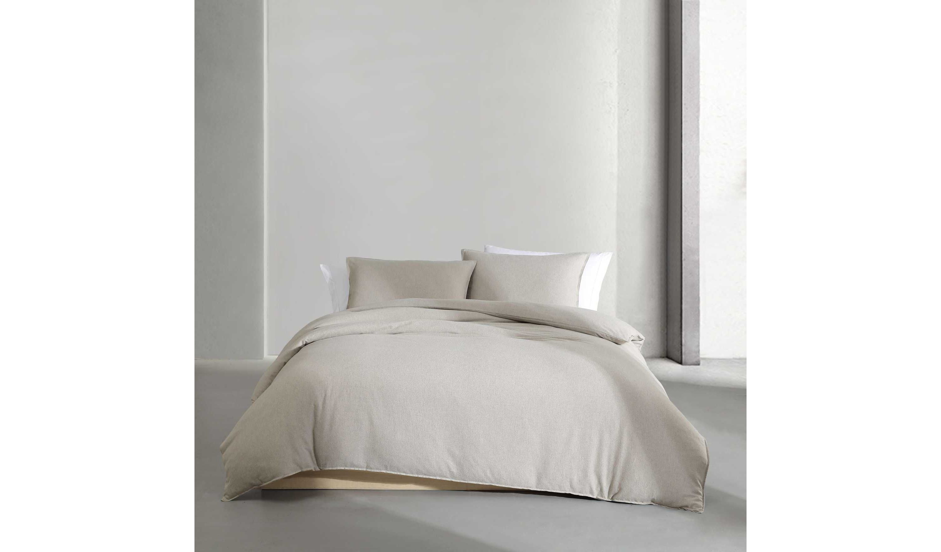 Melange Flannel Cotton Comforter-Sham Set