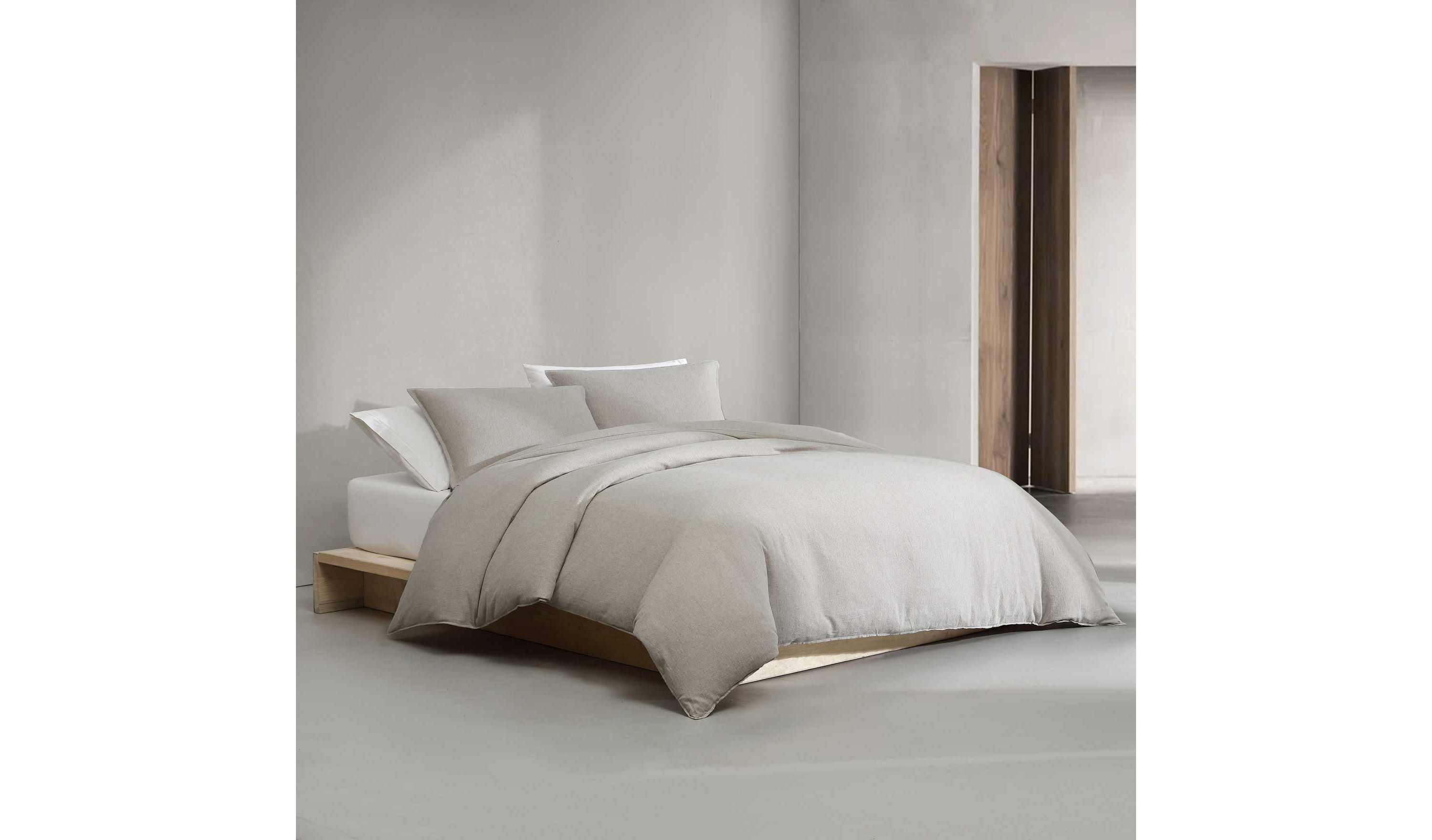 Melange Flannel Cotton Comforter-Sham Set