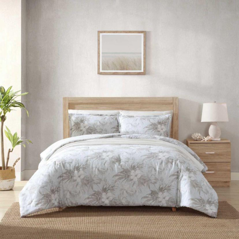 Beachway Blooms Cotton\Linen Duvet Cover Set