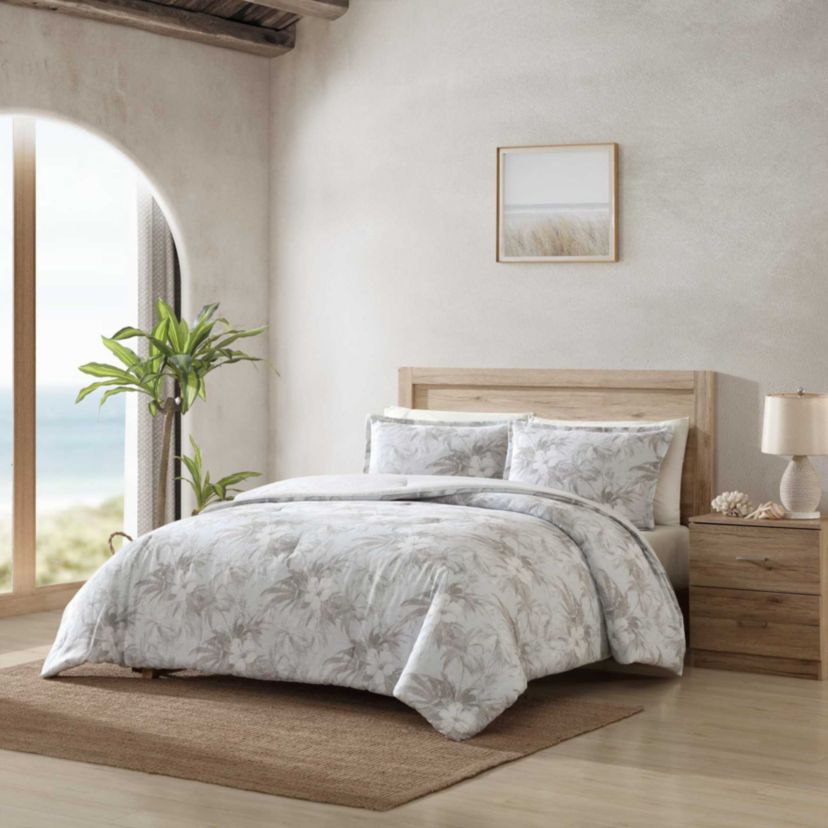 Beachway Blooms Cotton\Linen Duvet Cover Set
