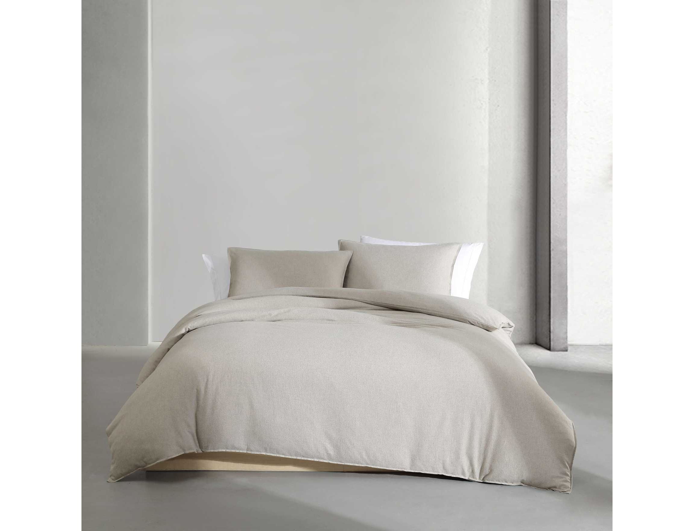 Melange Flannel Cotton Duvet Cover Set