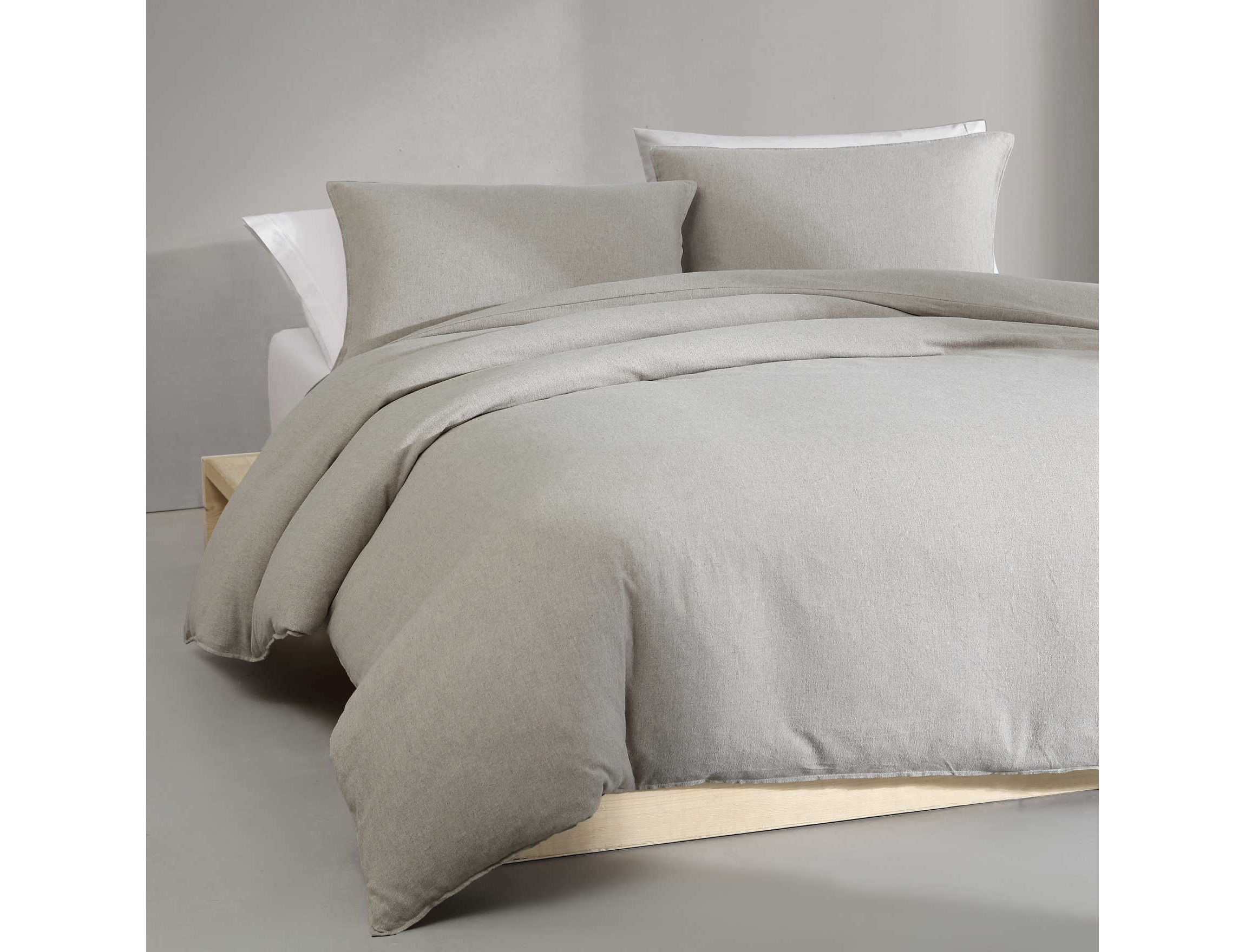 Melange Flannel Cotton Duvet Cover Set