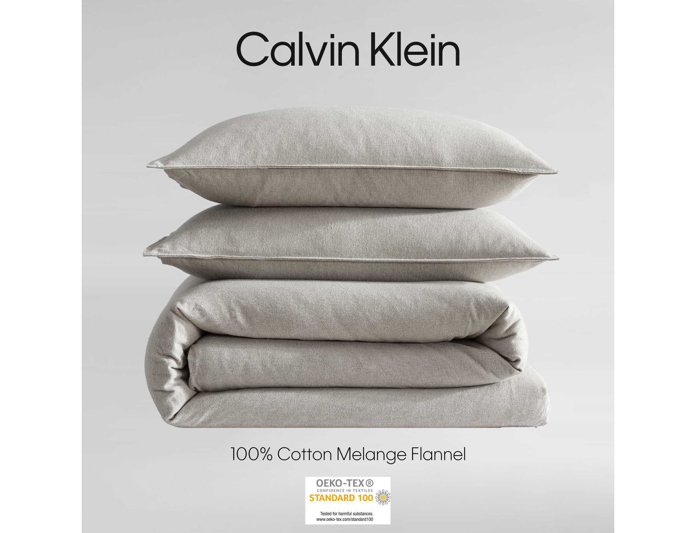 Melange Flannel Cotton Duvet Cover Set