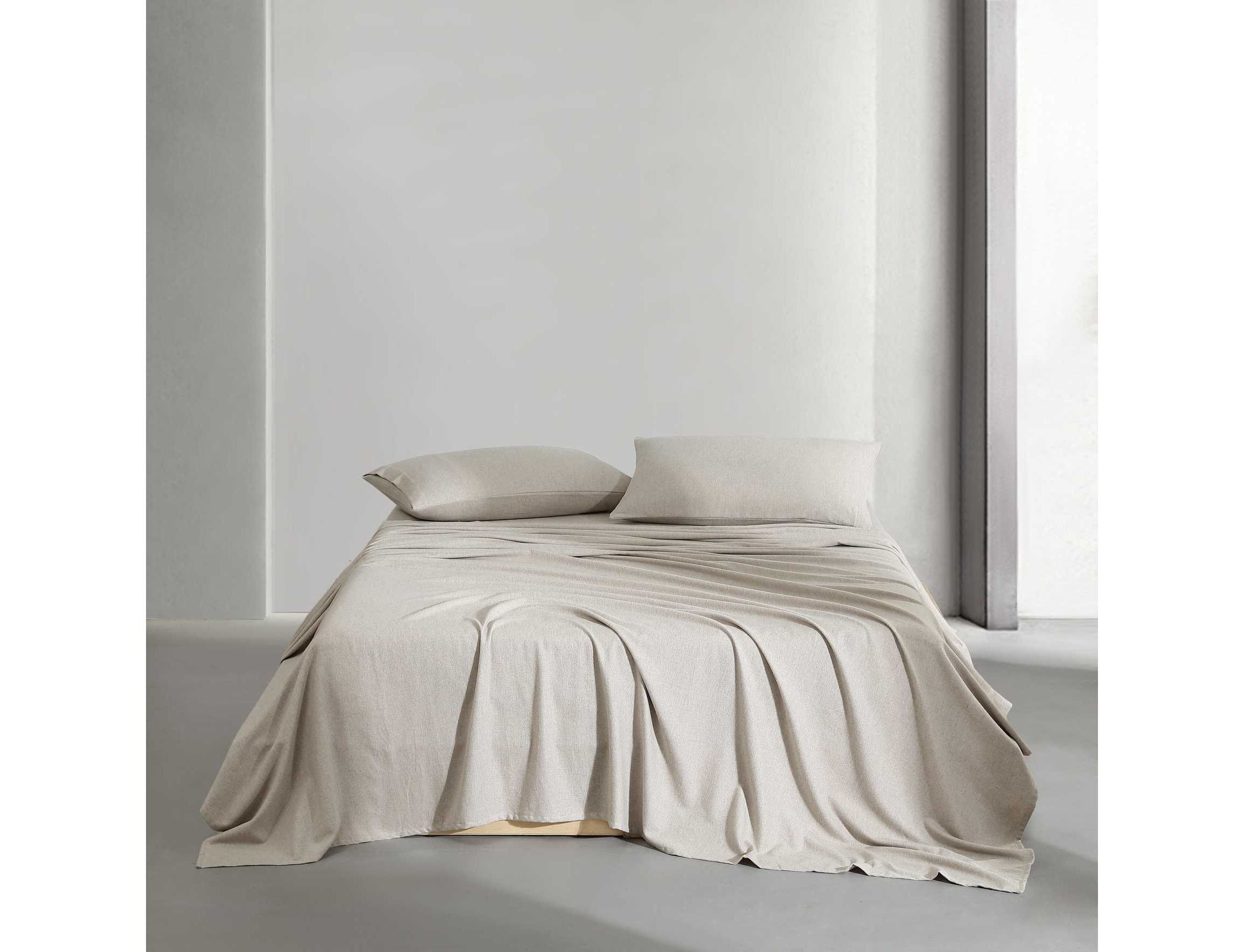 Melange Flannel Cotton Sheet Set