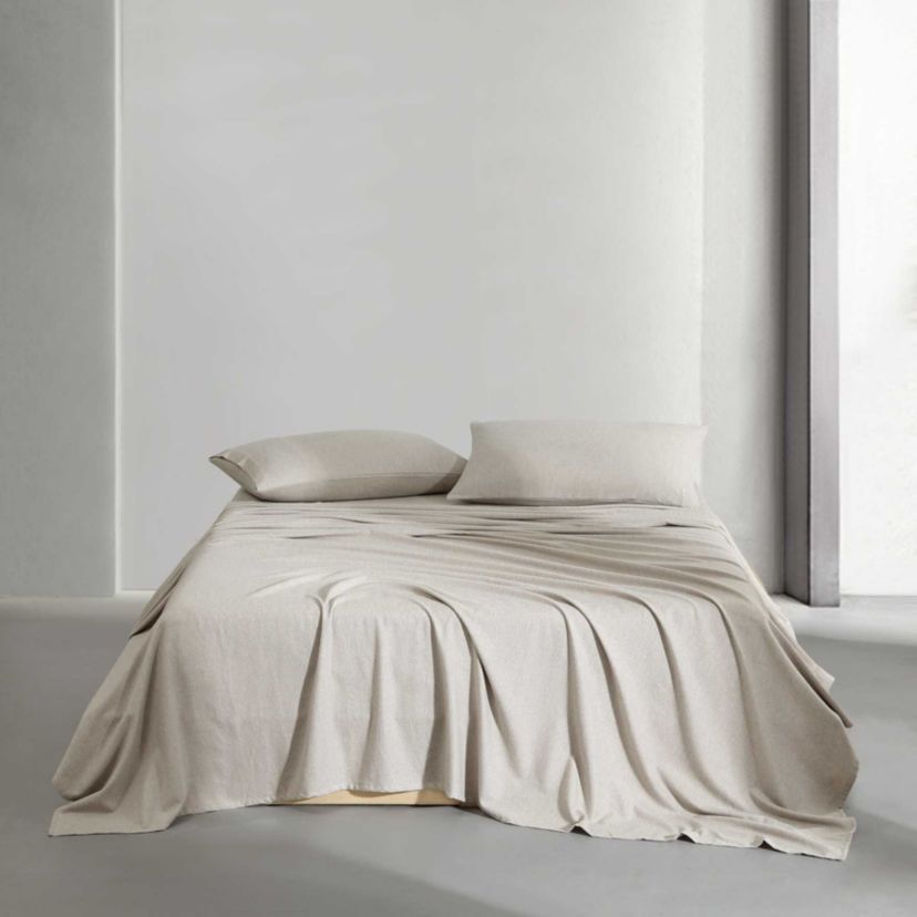 Melange Flannel Cotton Sheet Set