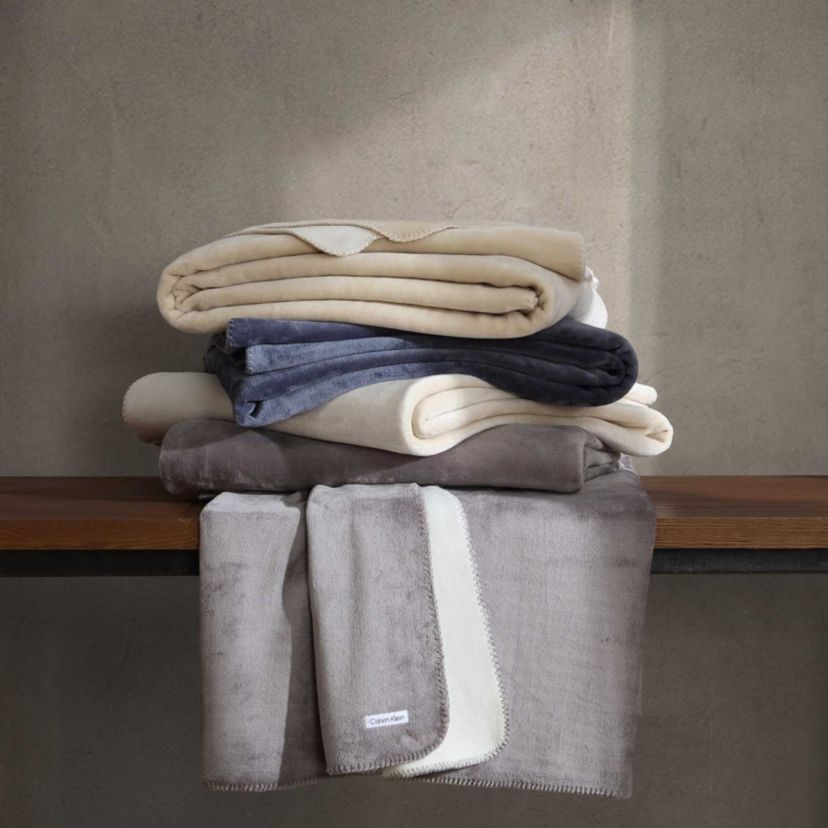 Modern Reversible Solid Microfiber Blanket