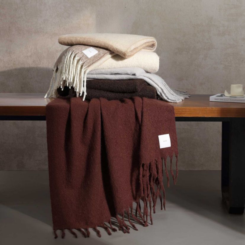 Mohair Solid Microfiber Throw
