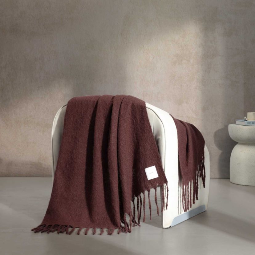 Mohair Solid Microfiber Throw