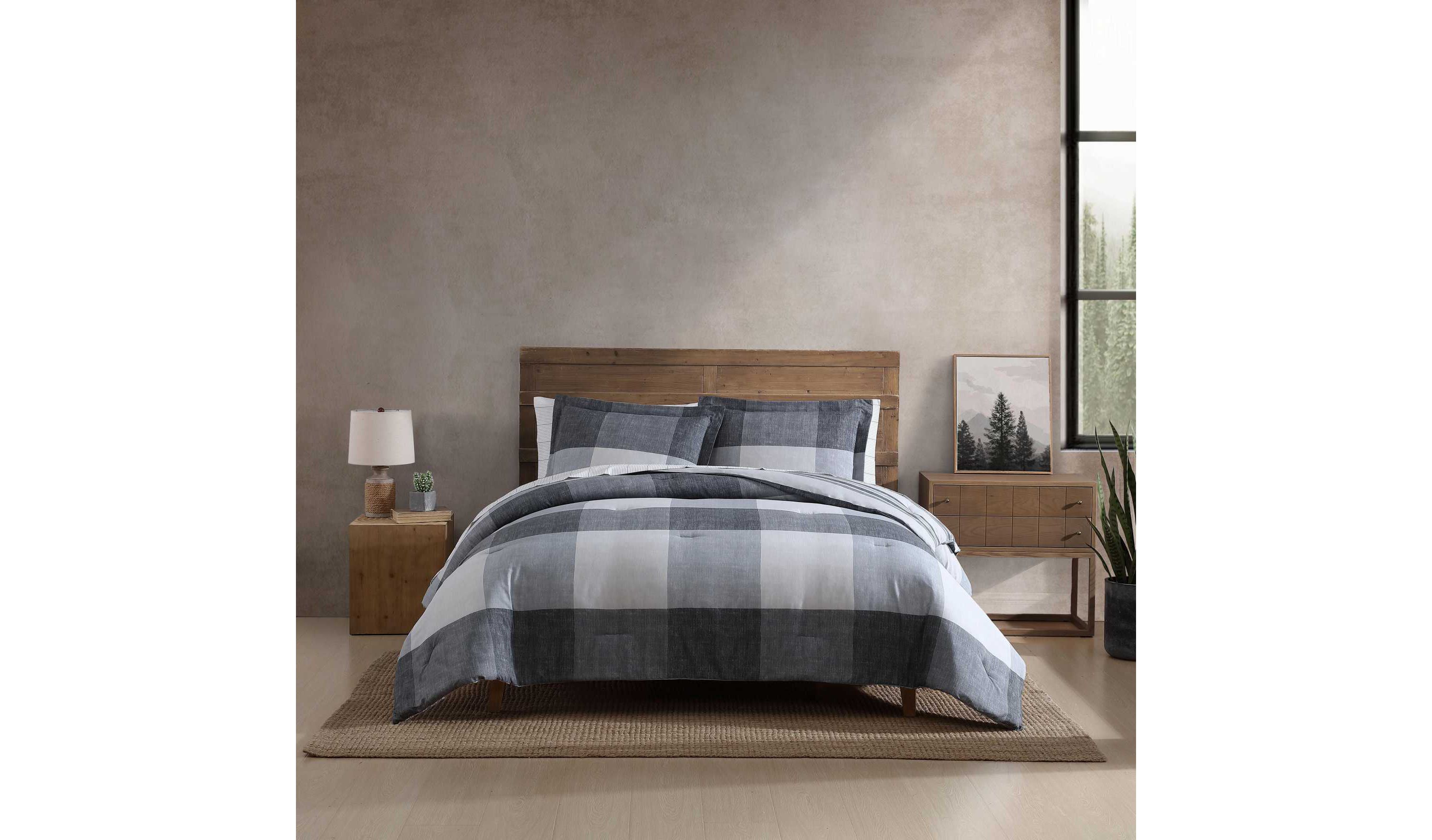 Oversize Plaid Cotton Bed Set