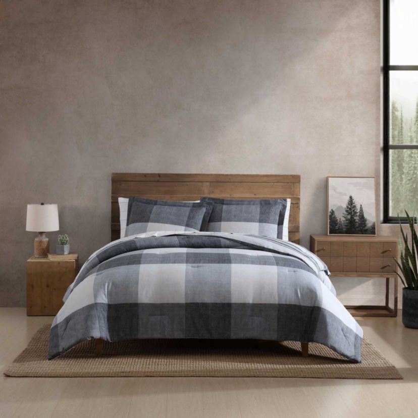 Oversize Plaid Cotton Bed Set
