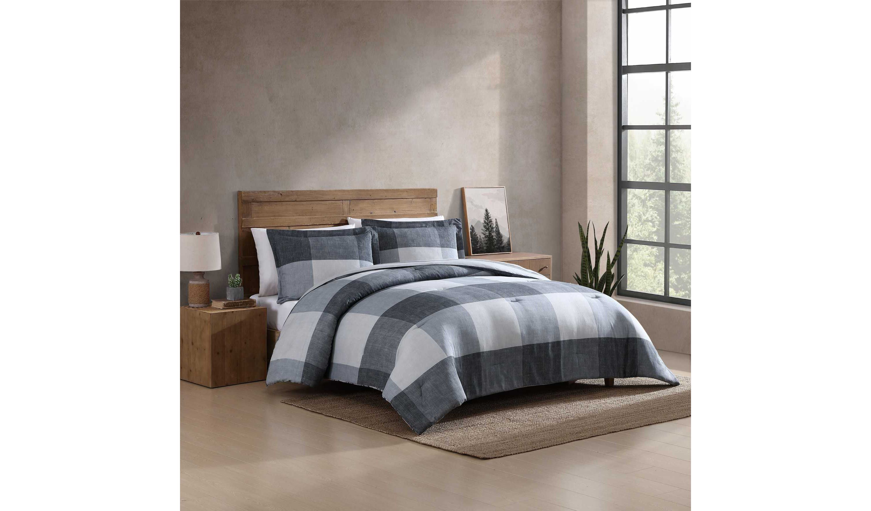 Oversize Plaid Cotton Bed Set