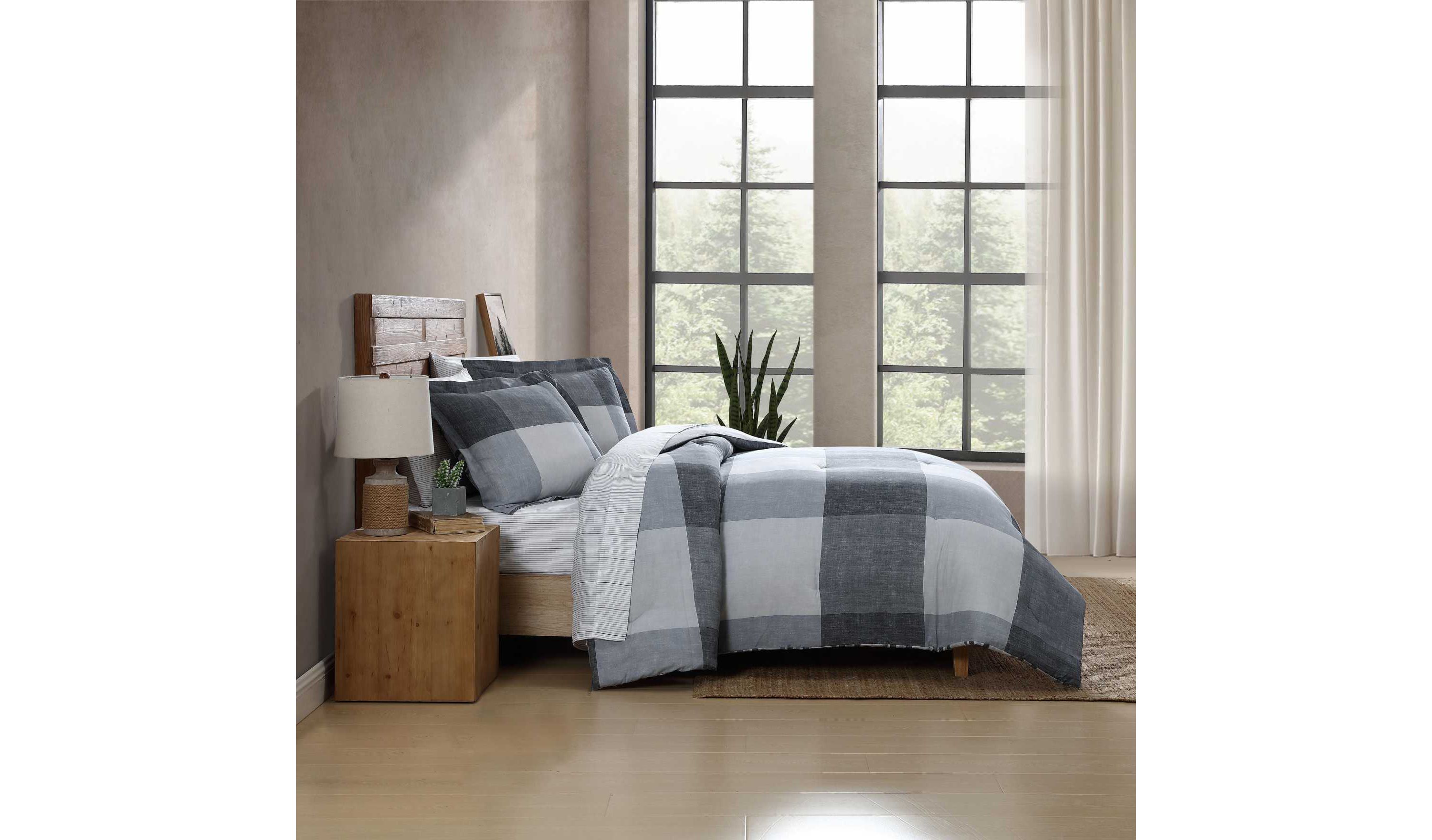 Oversize Plaid Cotton Bed Set