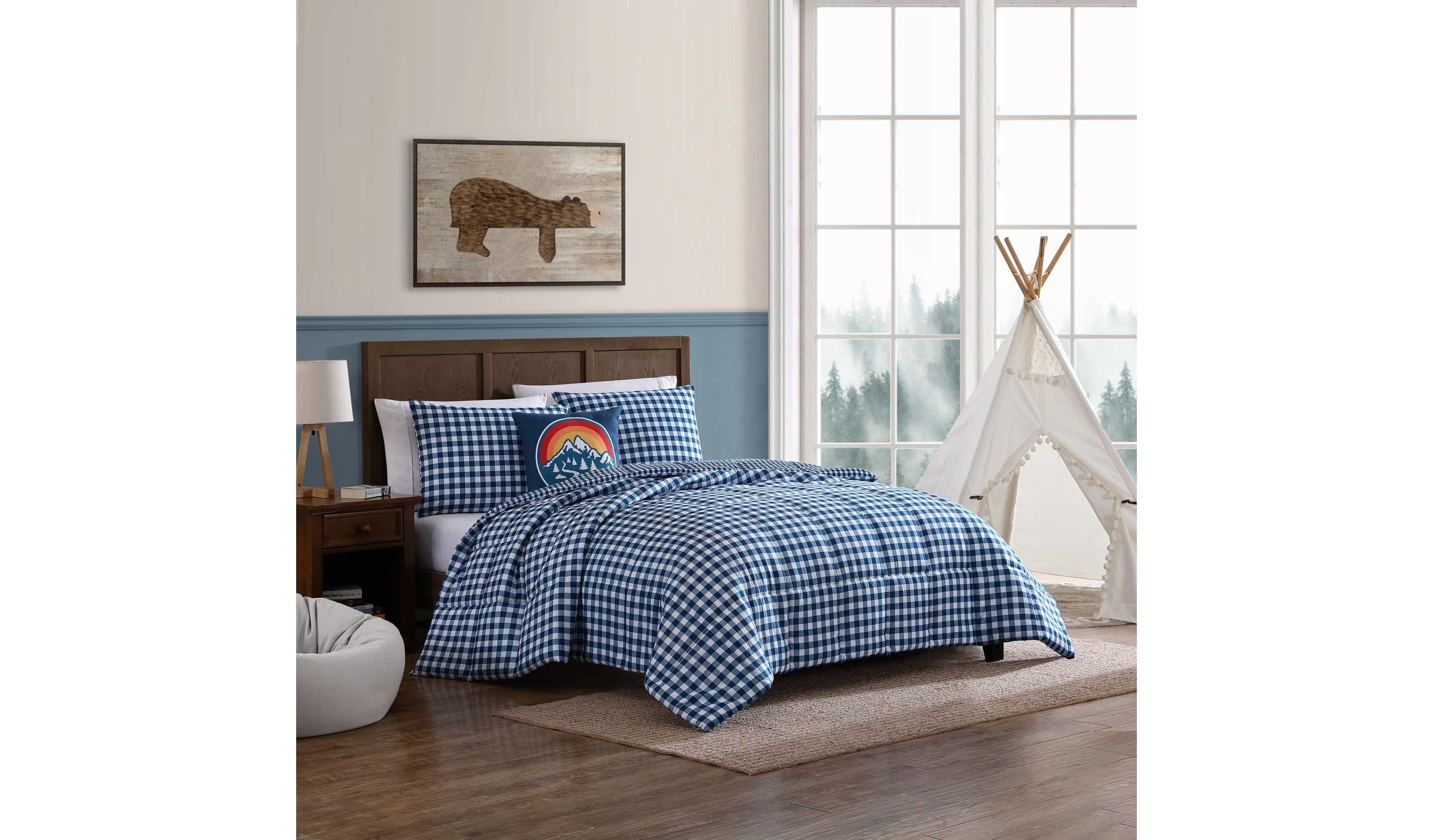 Preston Check Microfiber Comforter Bonus Set
