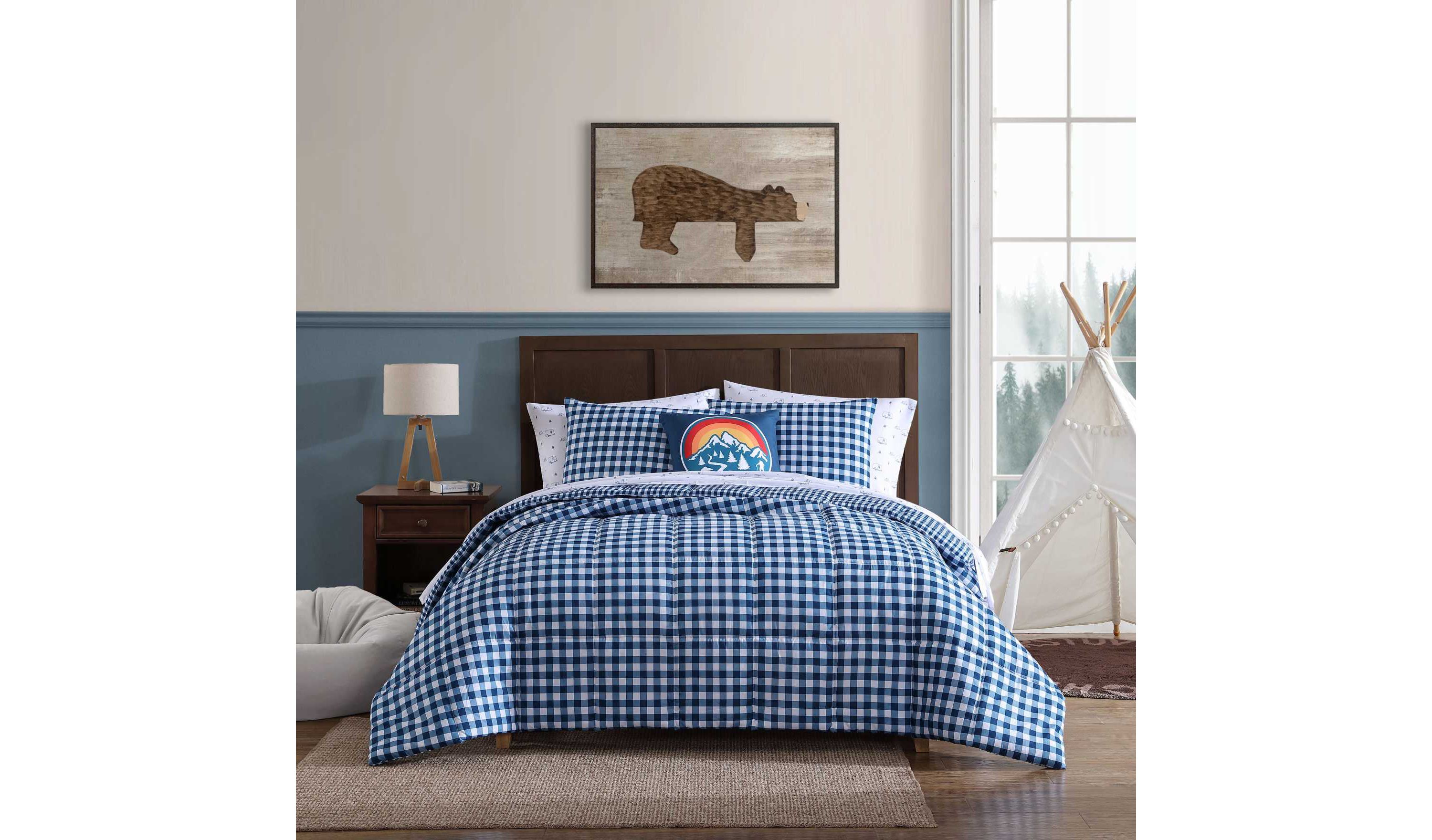 Preston Check Microfiber Comforter Bonus Set