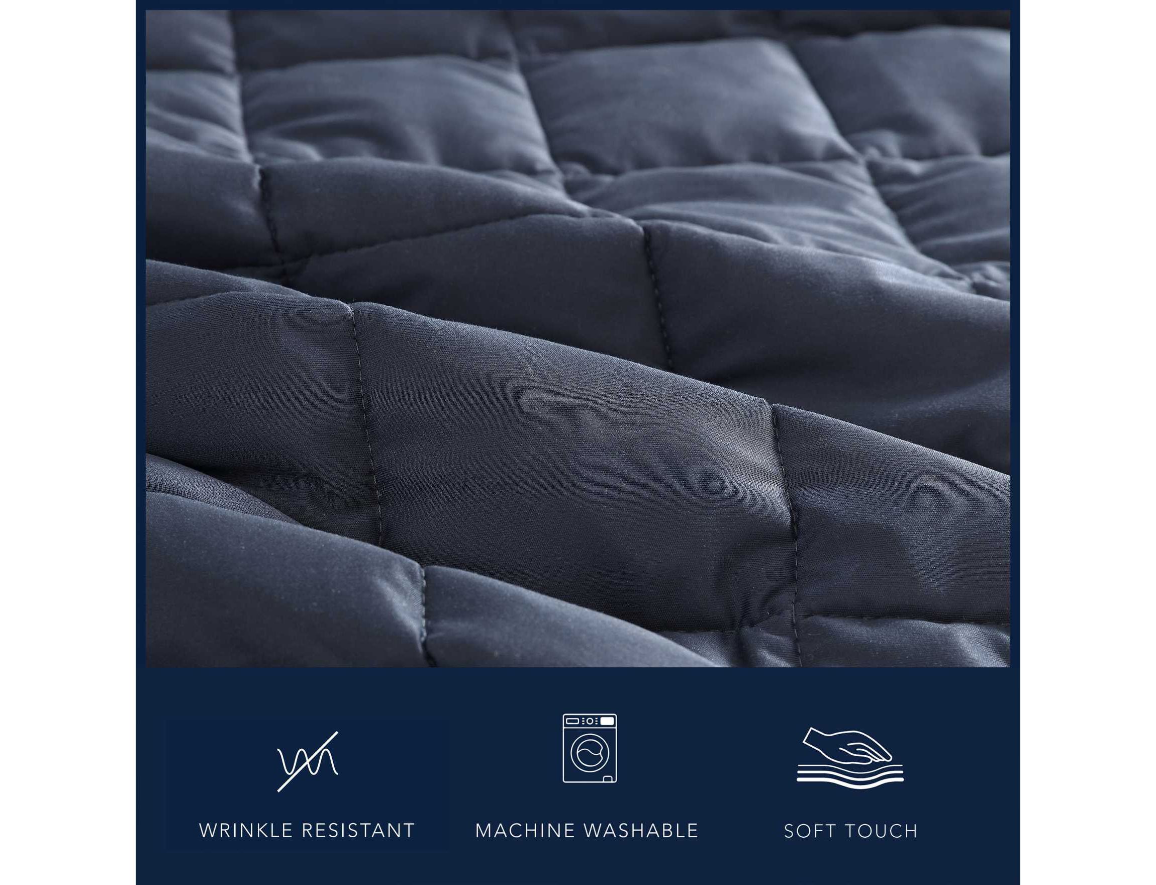 Solid Brushed Micro Jersey Microfiber Quilt Set
