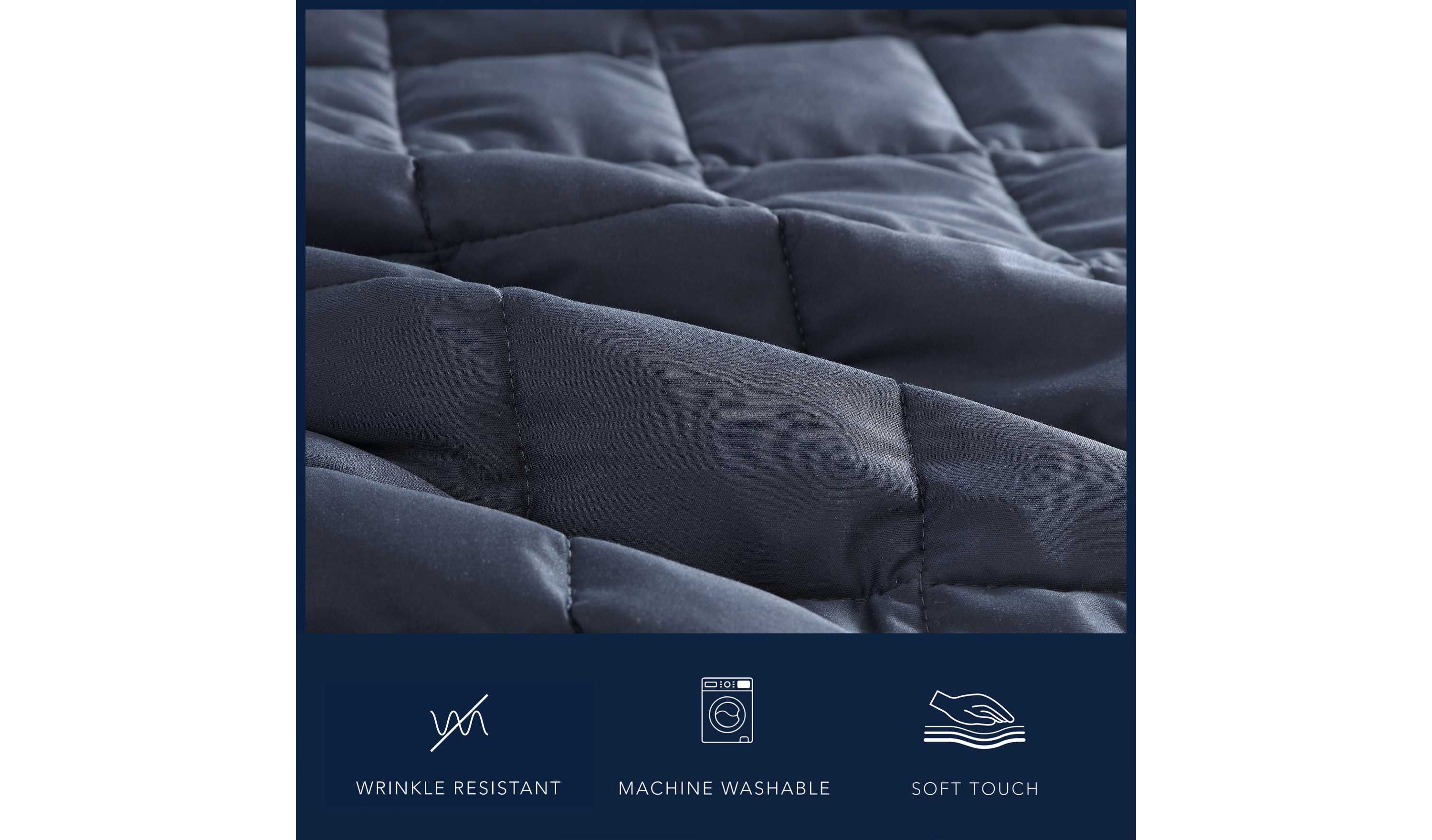 Solid Brushed Micro Jersey Microfiber Quilt Set