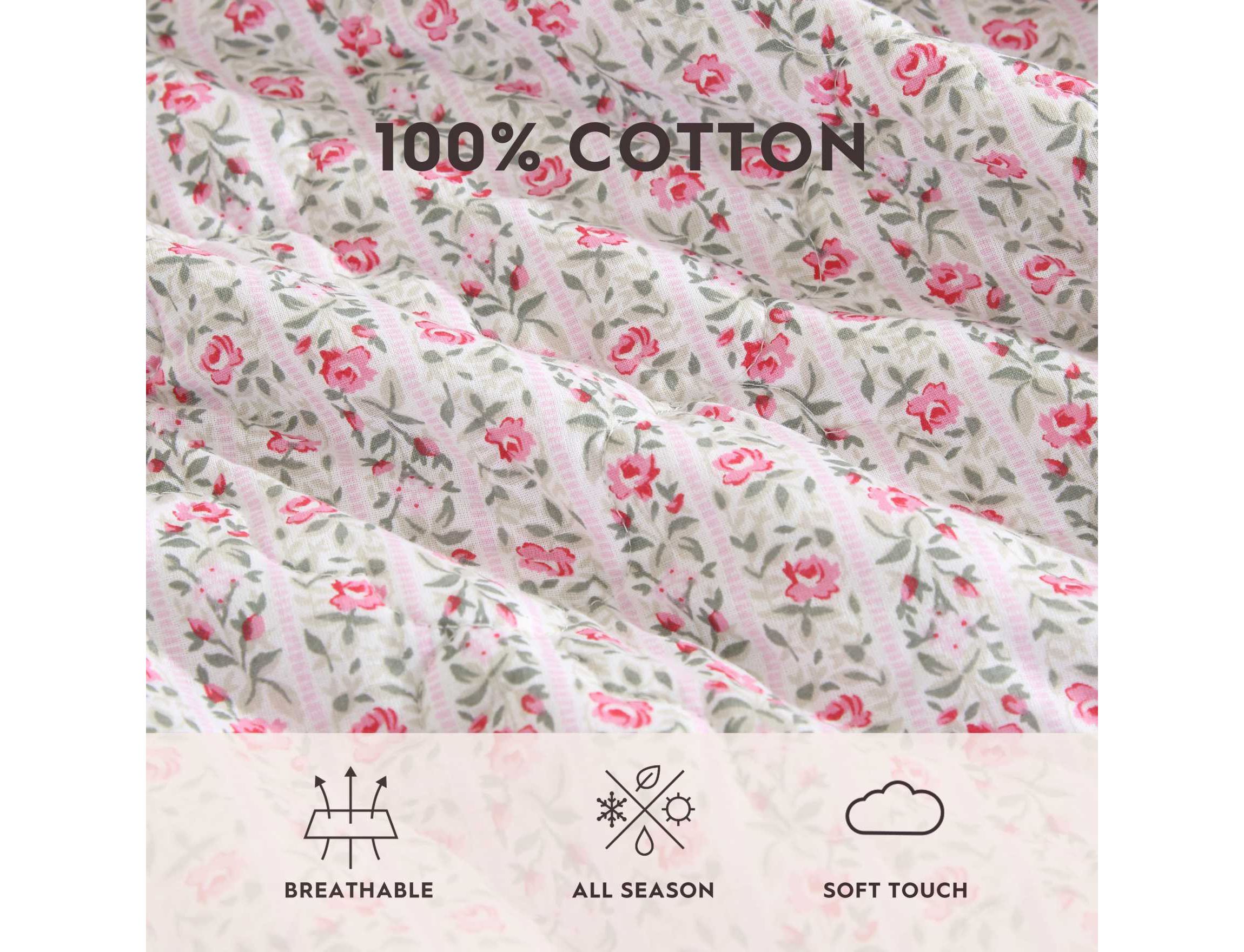 Marta Stripe Cotton Quilt Set