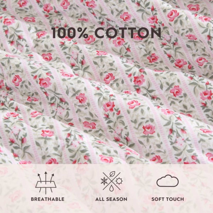 Marta Stripe Cotton Quilt Set