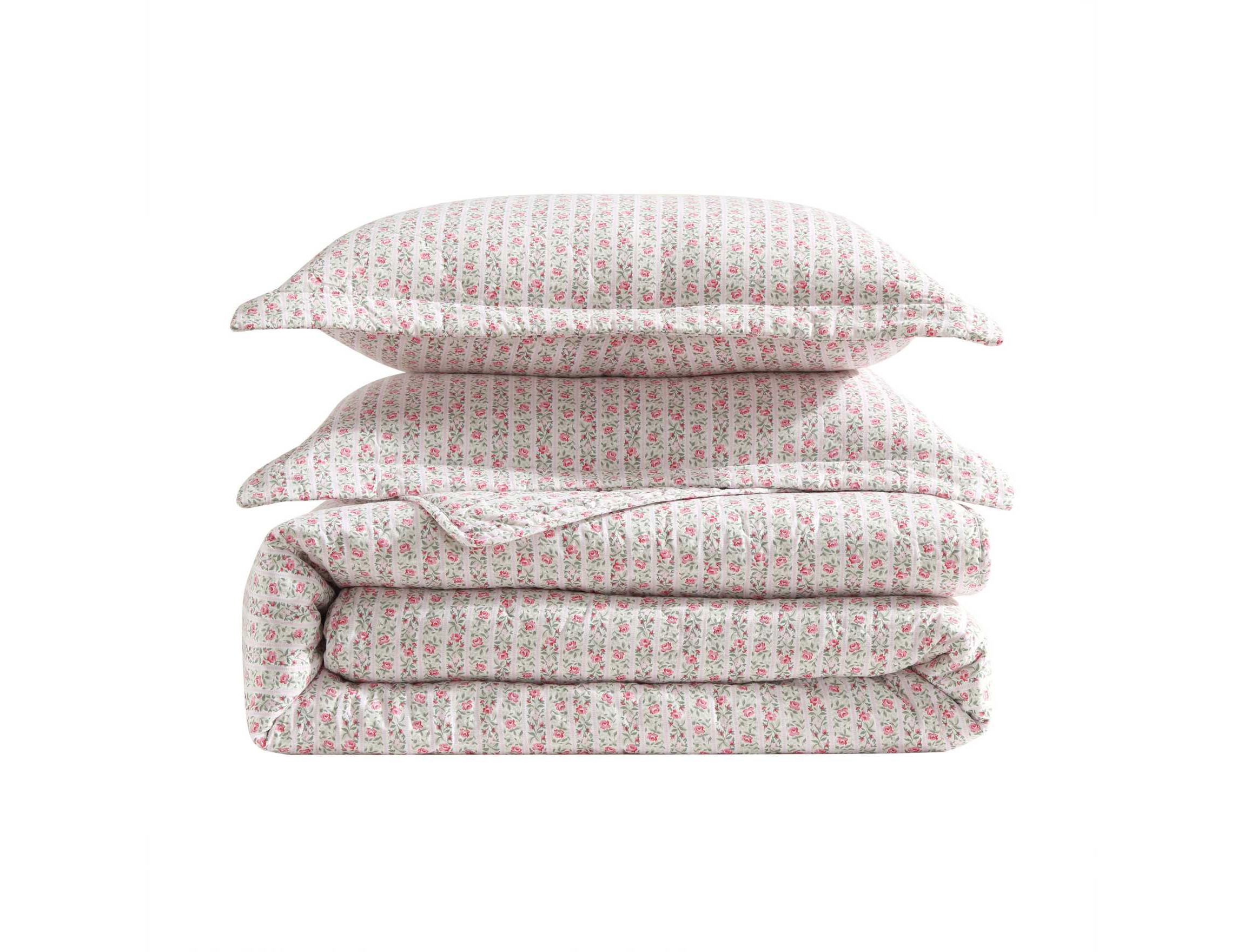 Marta Stripe Cotton Quilt Set