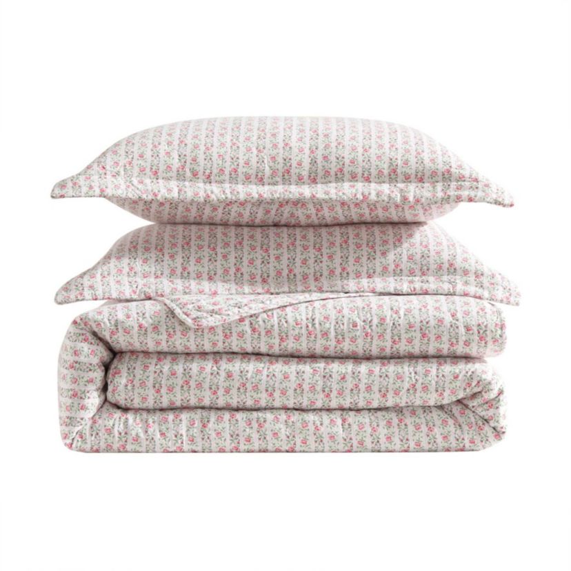 Marta Stripe Cotton Quilt Set