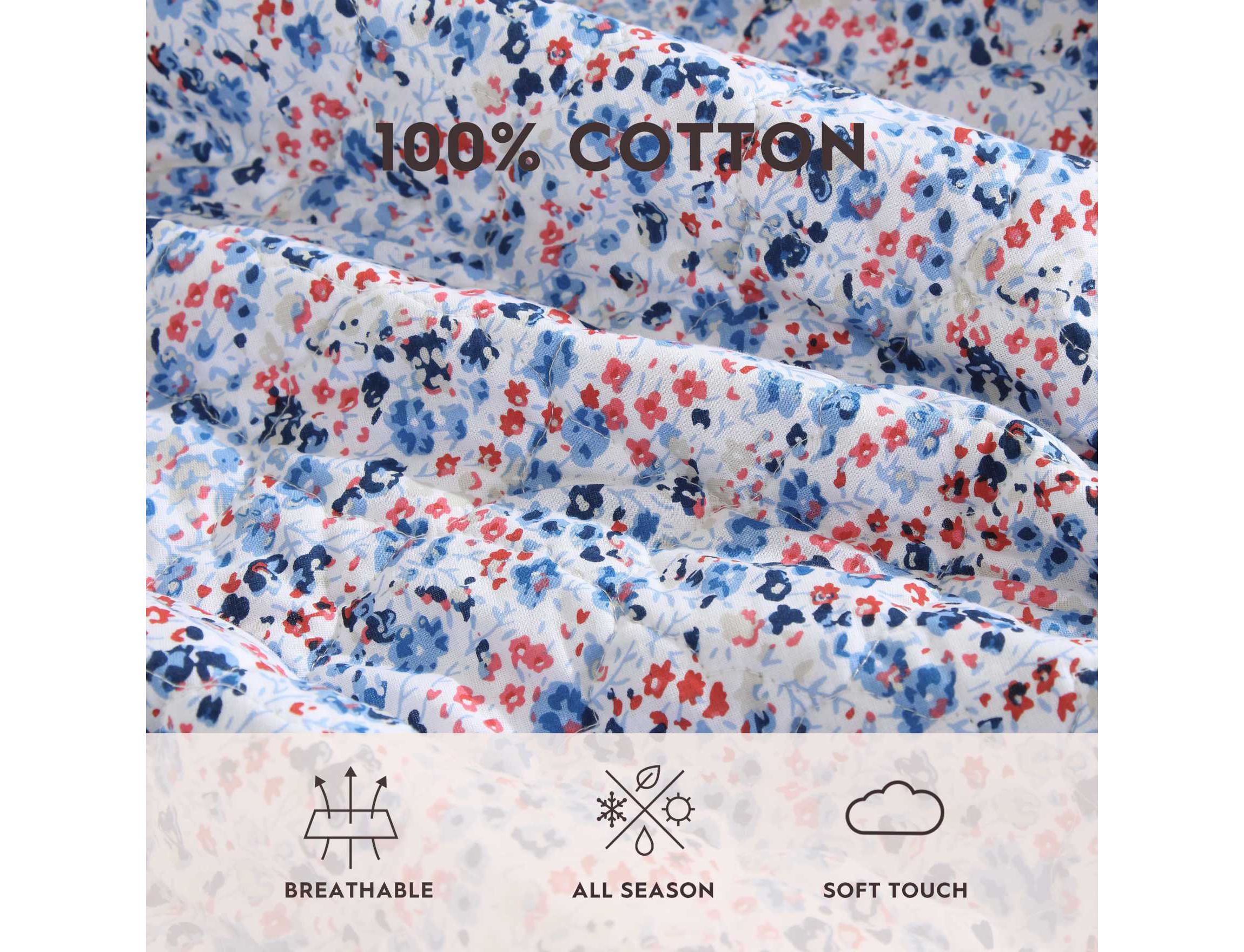 LeoFlower Cotton Quilt Set
