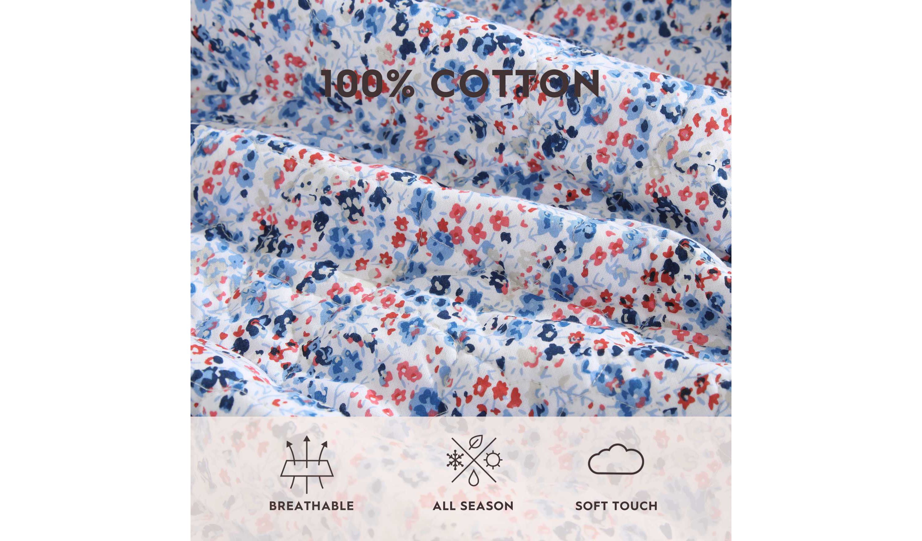 LeoFlower Cotton Quilt Set