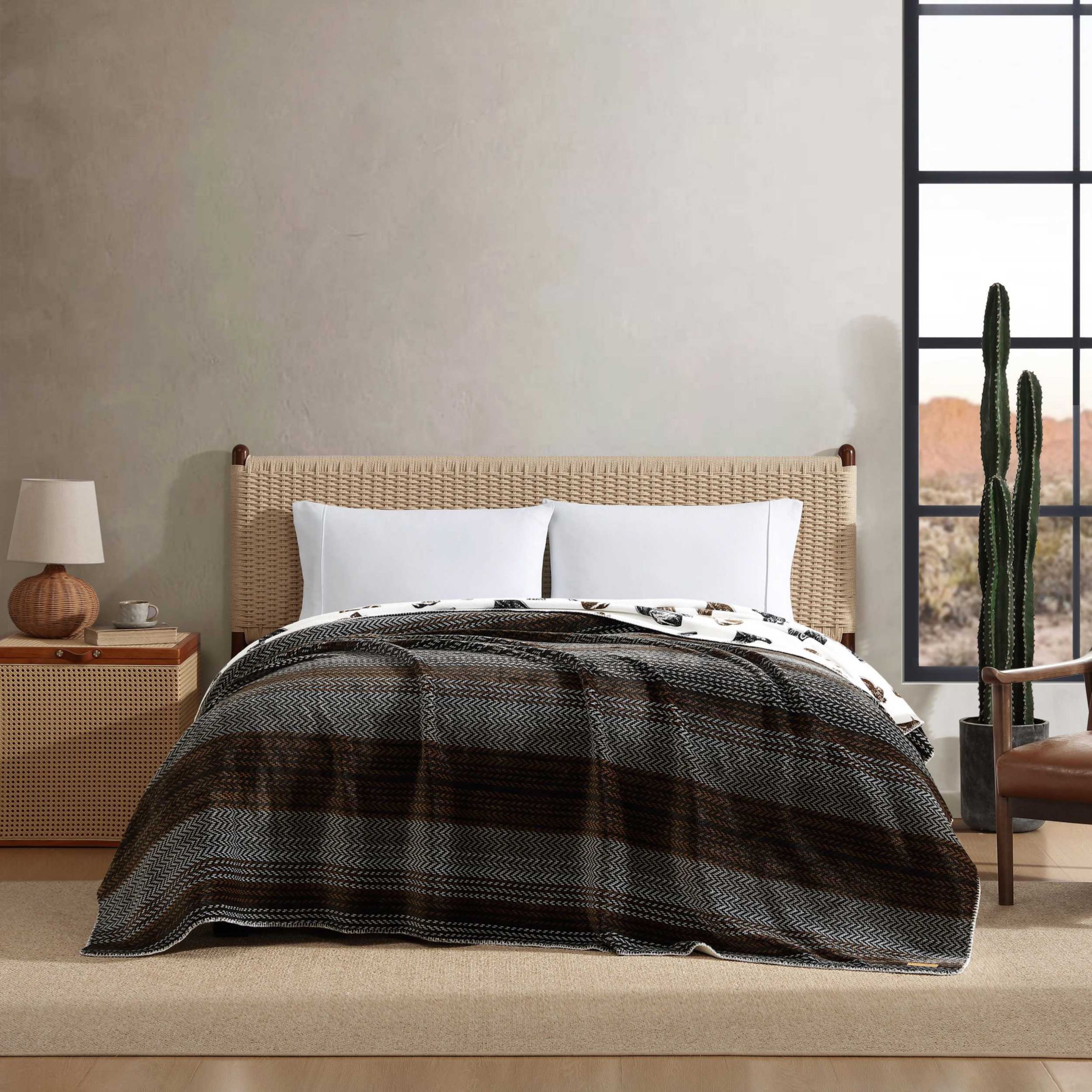 Nash Stripe Reversible Microfiber Blanket