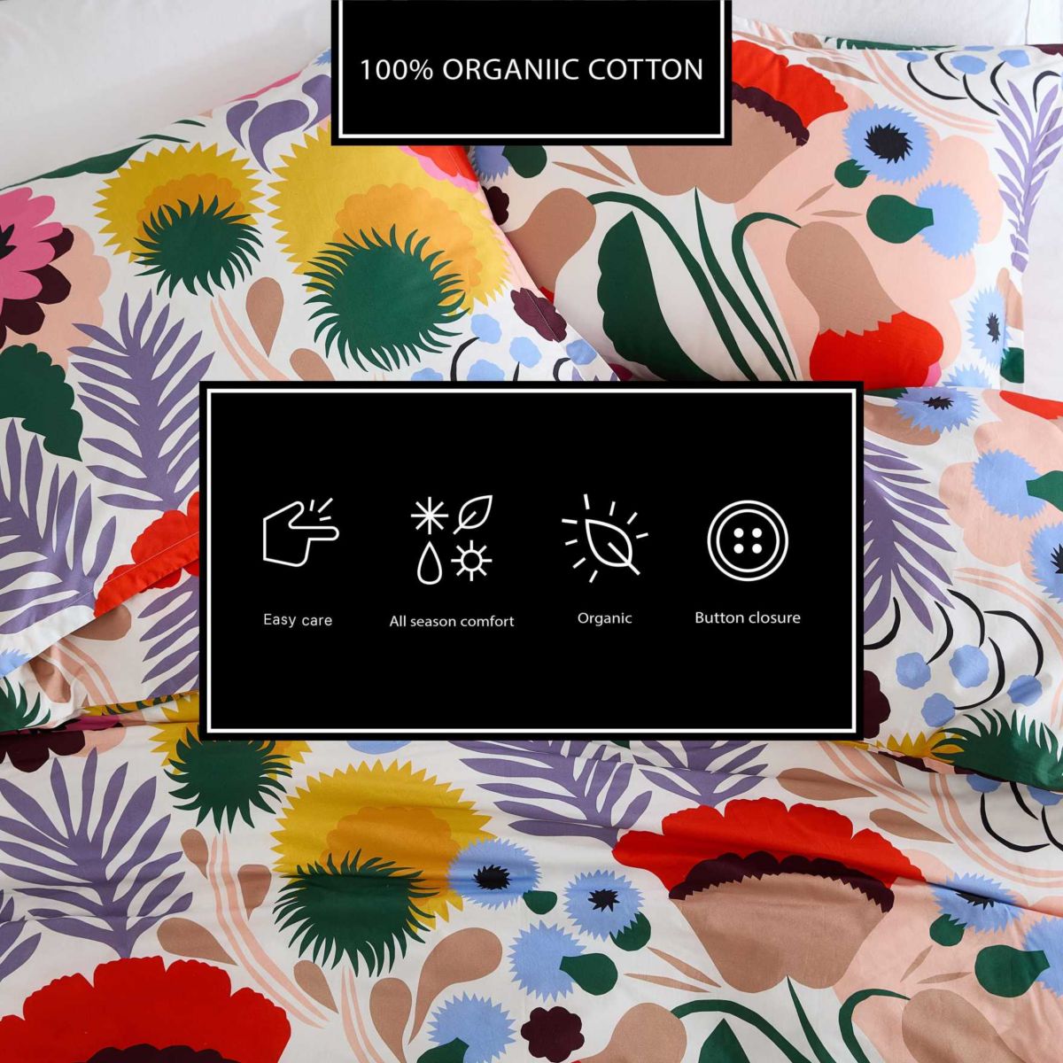Ojakellukka Cotton Duvet Cover Set