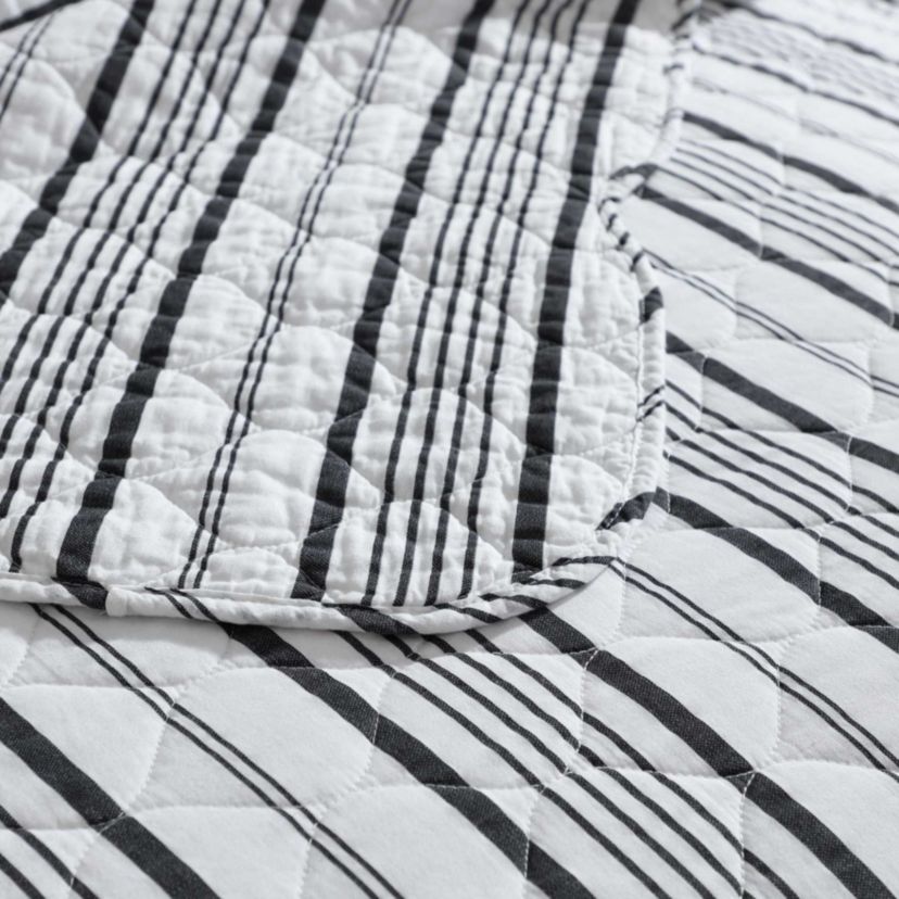 Stripe Perfection Cotton Quilt-Sham Set