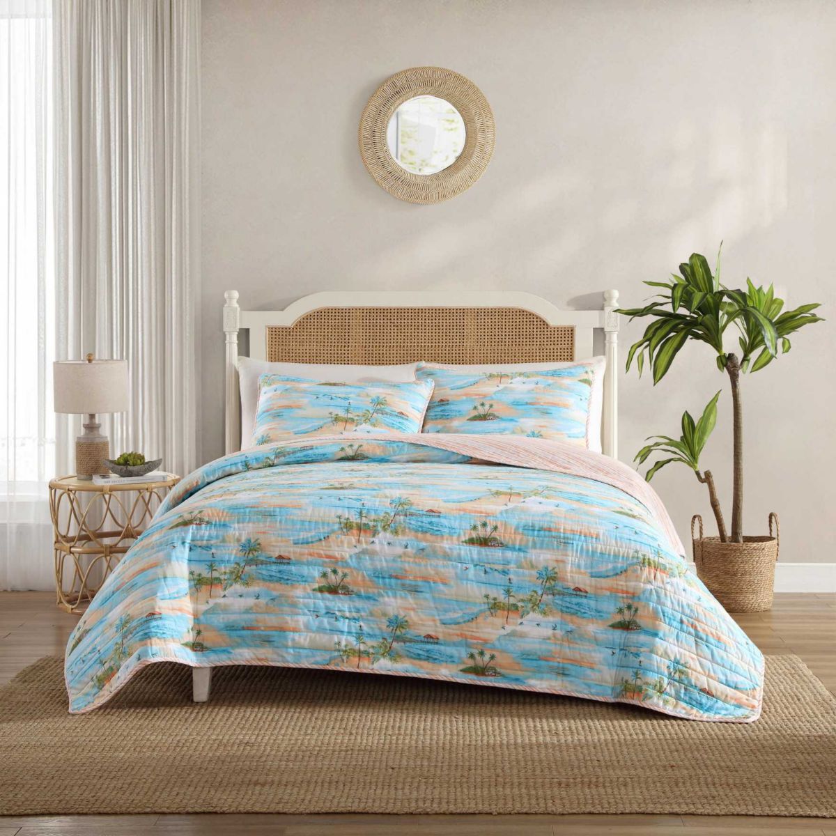 Bon Voyage Cotton Quilt-Sham Set