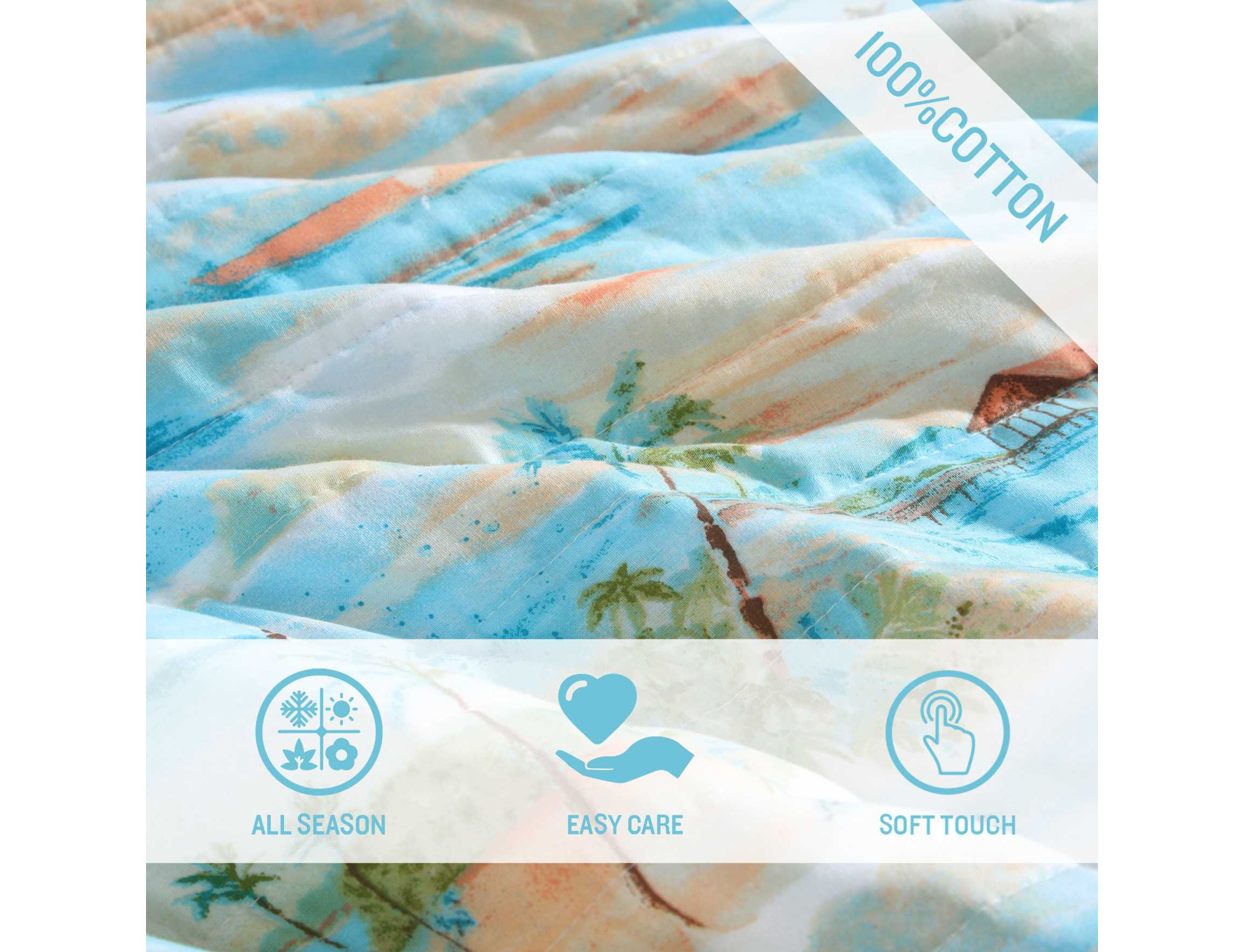 Bon Voyage Cotton Quilt-Sham Set