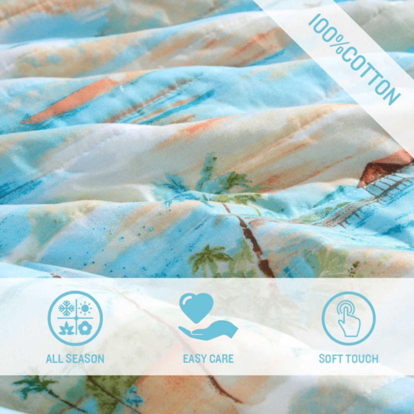 Bon Voyage Cotton Quilt-Sham Set