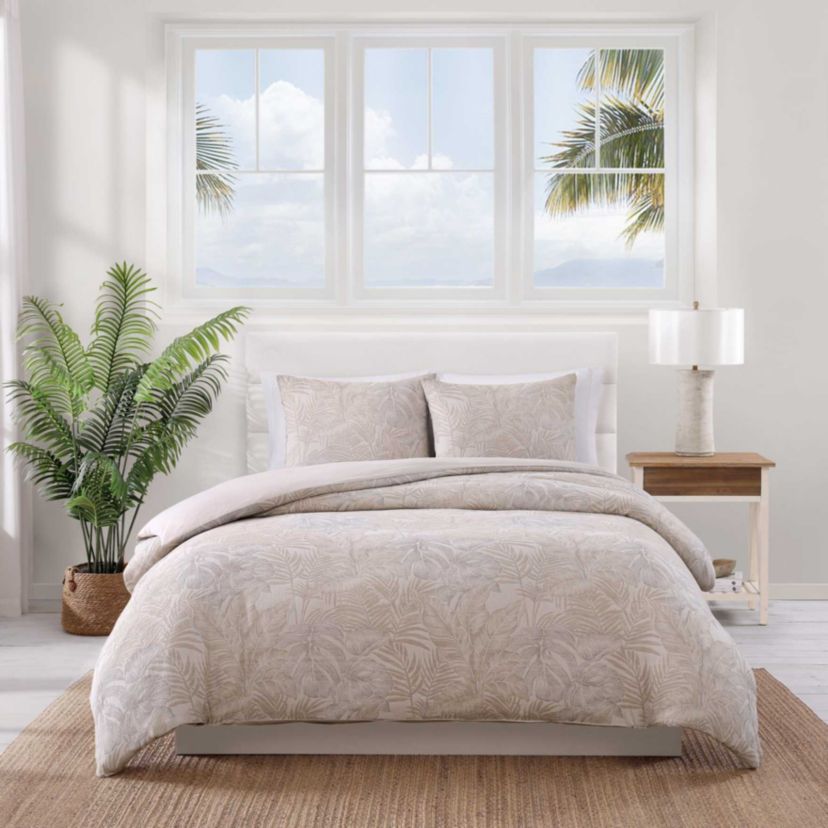 Jungle Palms Cotton Duvet Cover Set