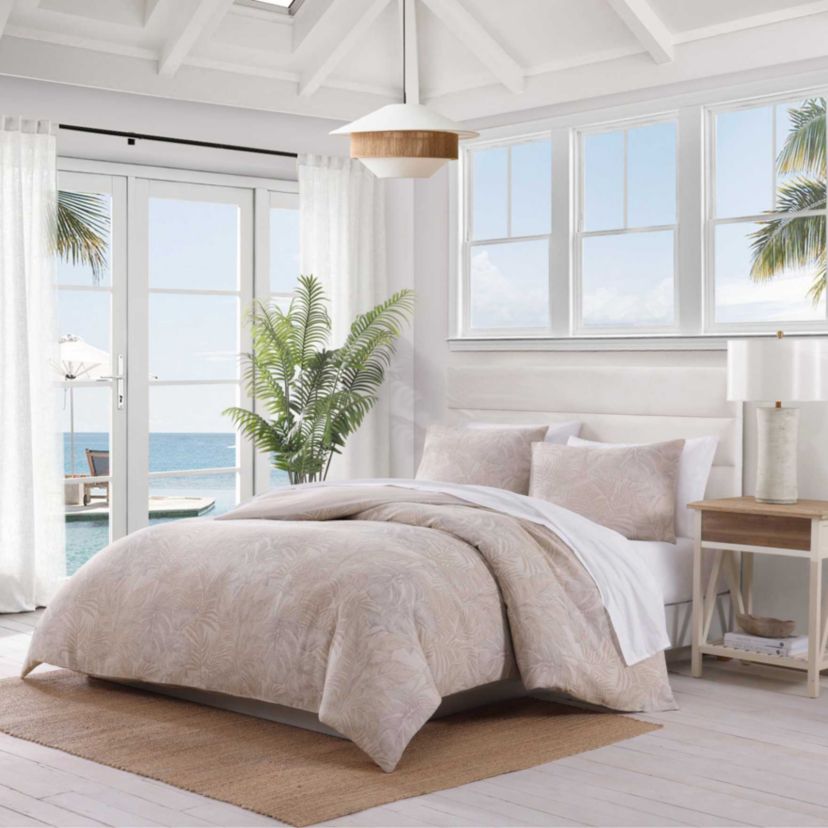 Jungle Palms Cotton Duvet Cover Set
