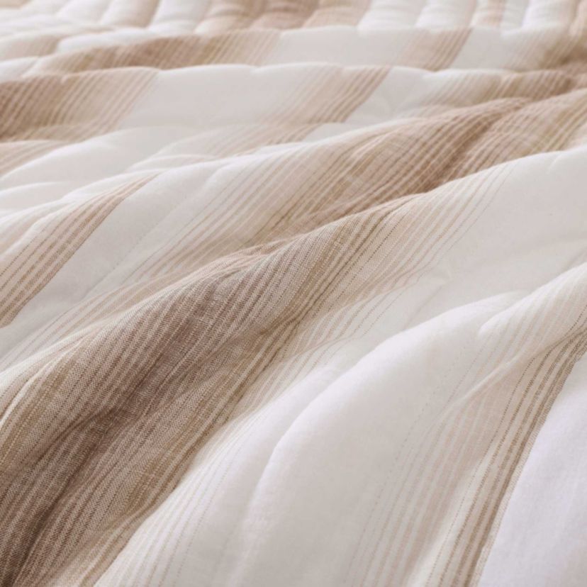 La Prisma Stripe Texture Cotton Quilt-Sham Set