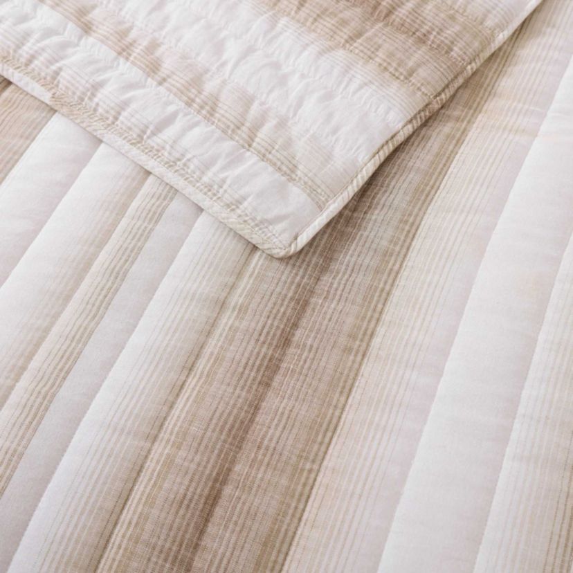 La Prisma Stripe Texture Cotton Quilt-Sham Set