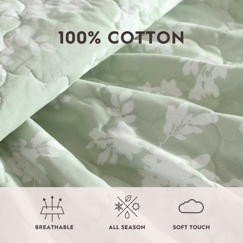 Adorabelle Silhouette Cotton Quilt-Sham Set