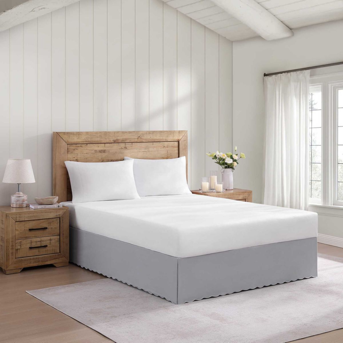 Solid Cotton Tailored Bedskirt